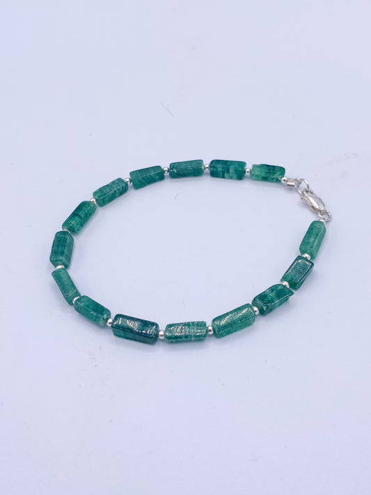Aventurine Bracelet-Solid Sterling silver