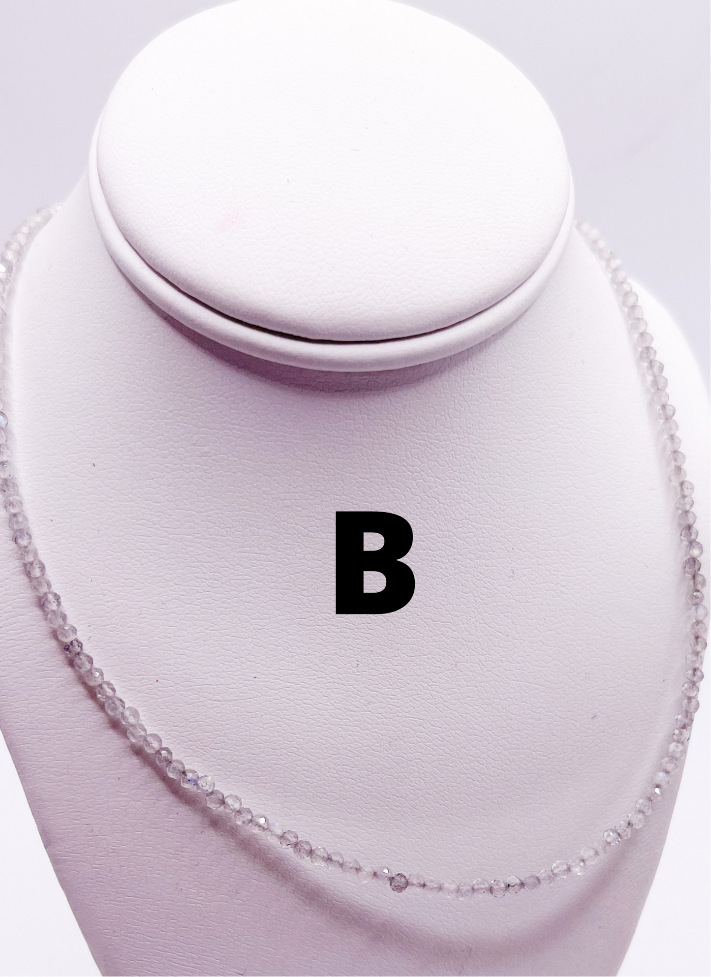 Dainty Stone necklace-Solid Sterling silver