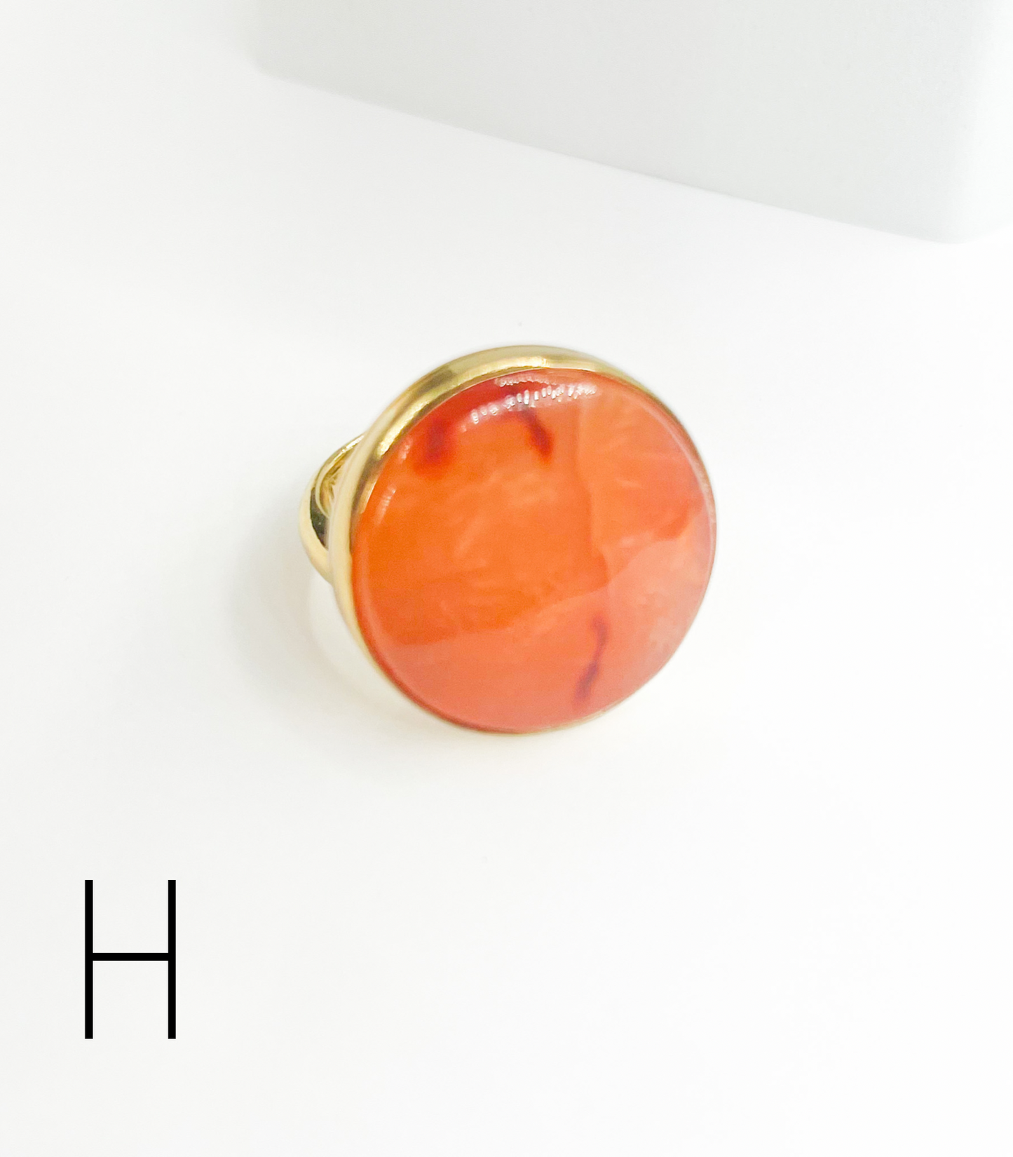 Carnelian Polka Dot Faceted Ring Mix -Alchemia