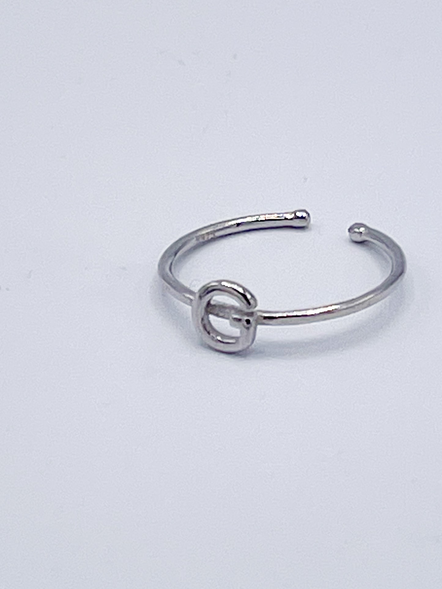 Dainty Initials Midi Rings-Solid Sterling Silver