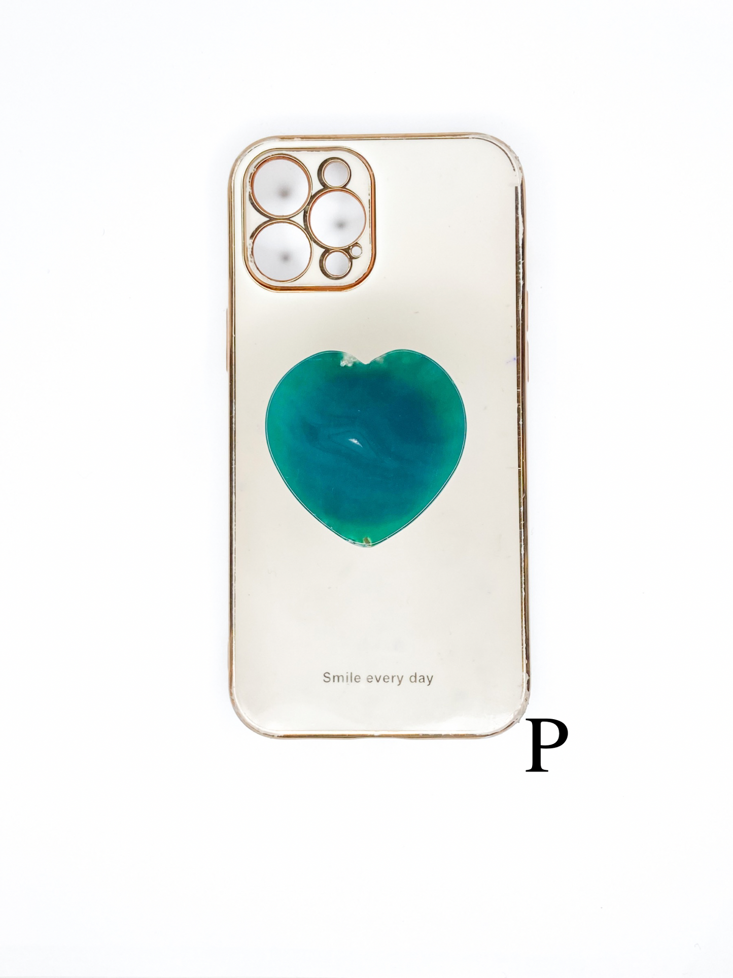 Green Heart Phone Stone