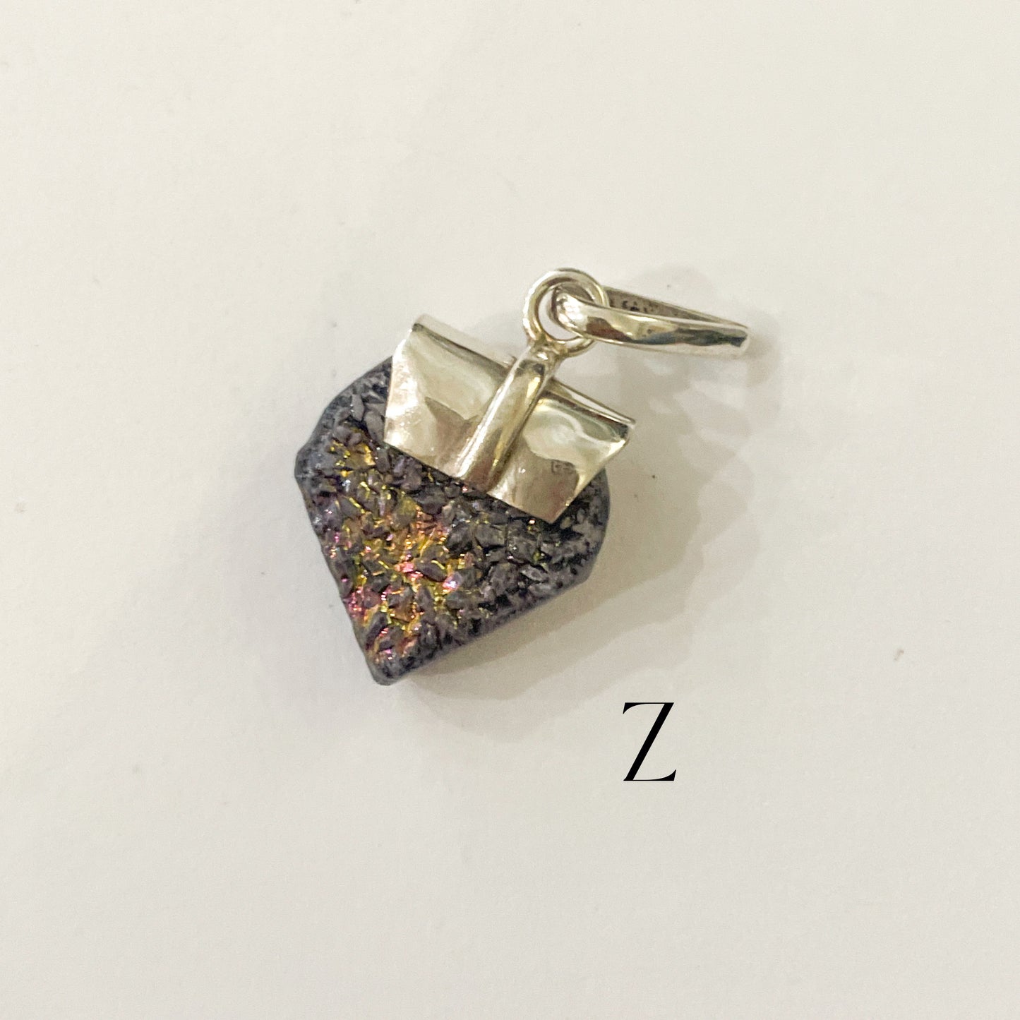 Baby Natural Stone Pendant - Solid Sterling Silver
