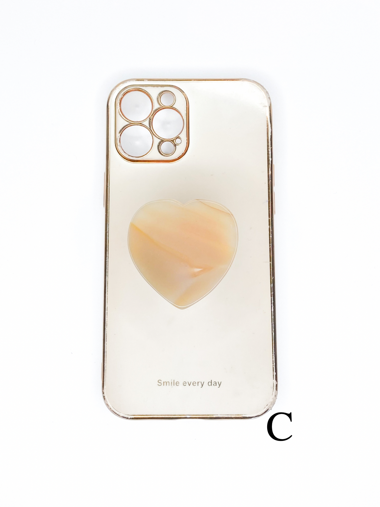 Grey Heart Phone Stone