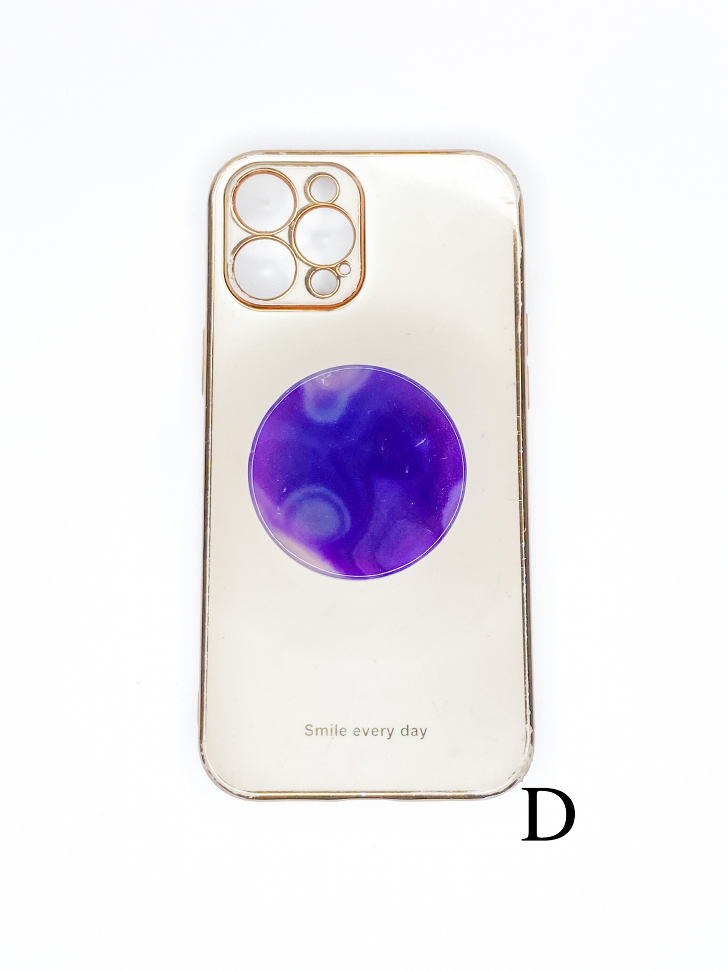Purple Round Phone Stone