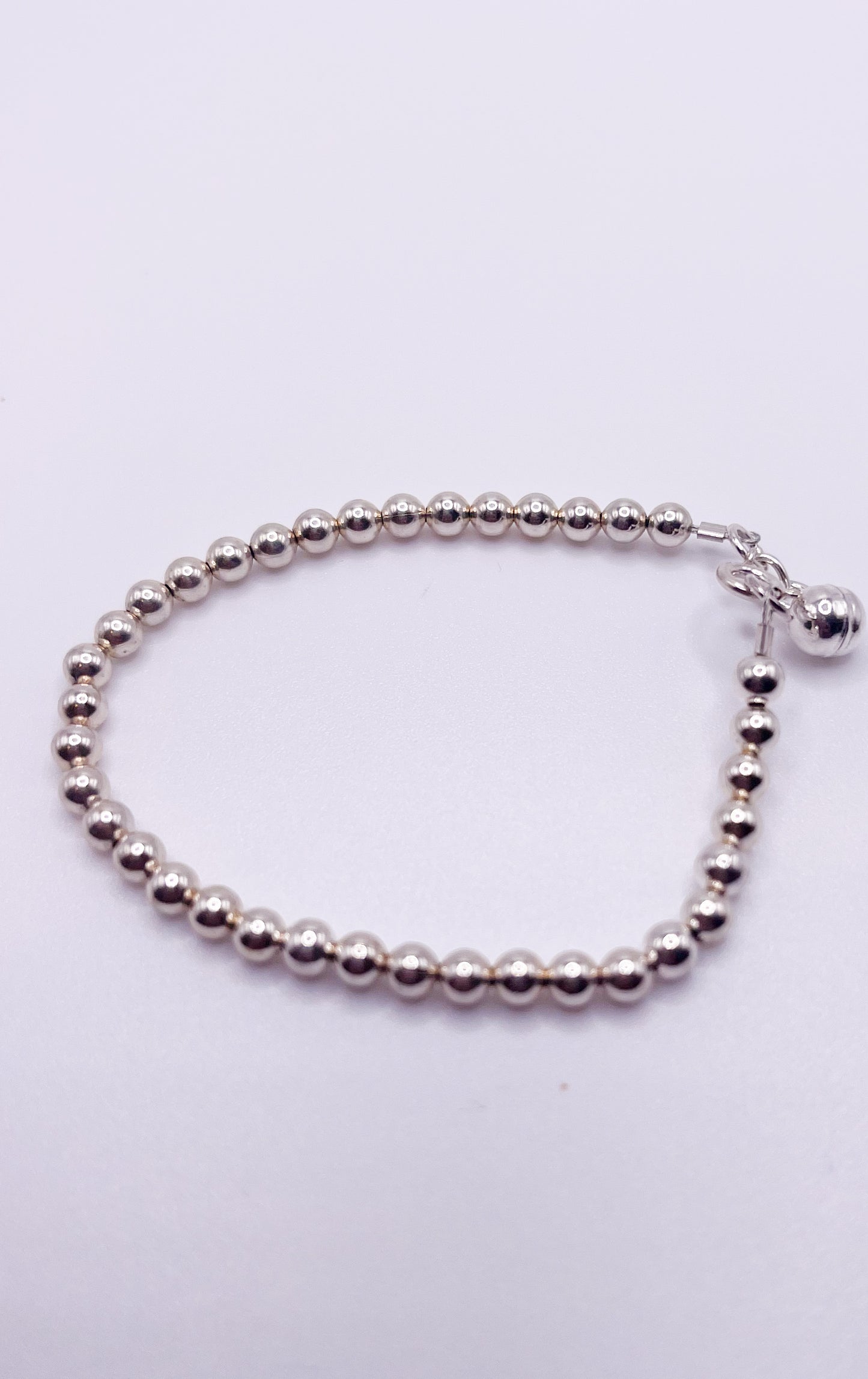 Kids Thick Bubble Bracelet W Balls-Solid Sterling Silver