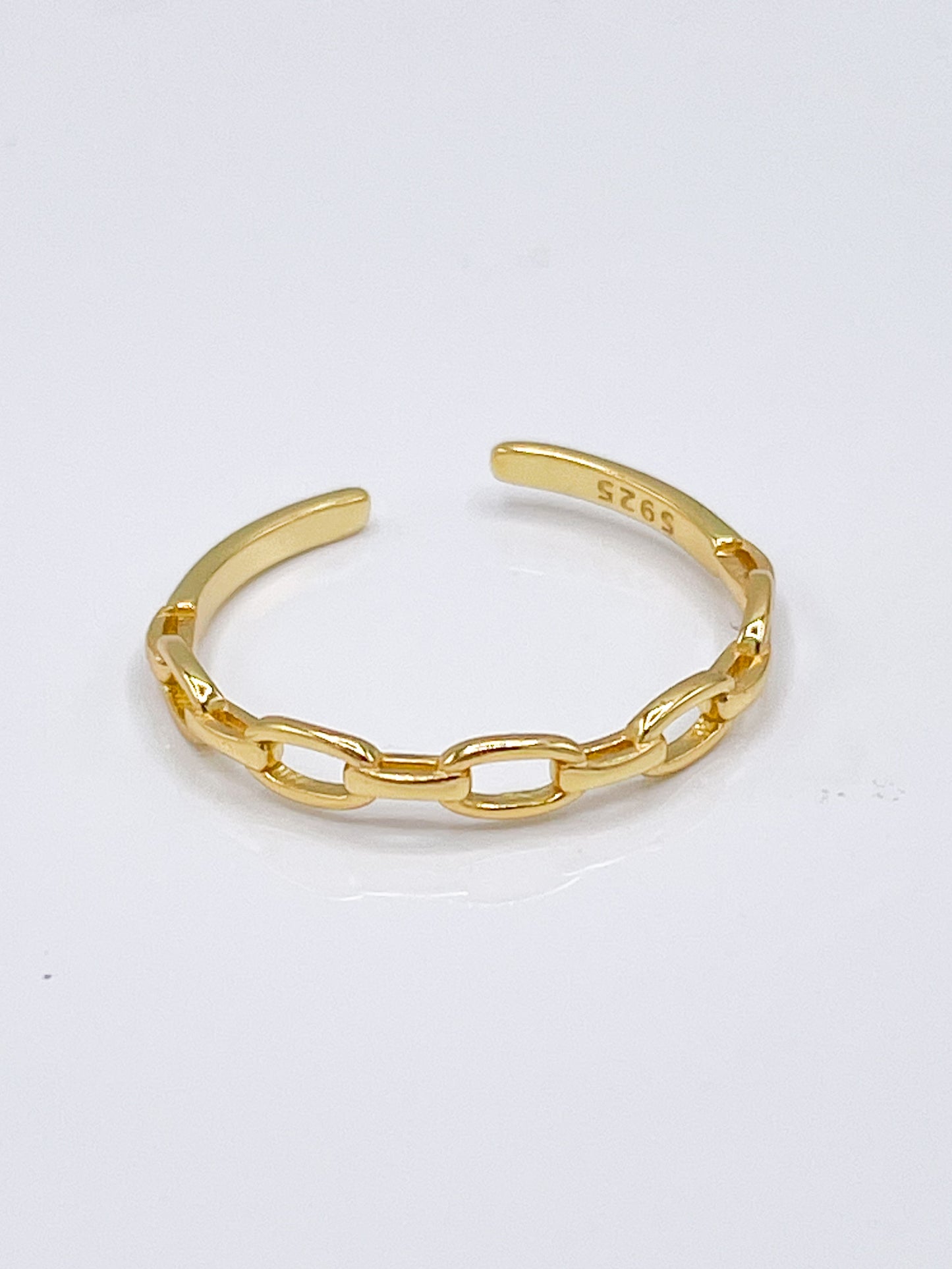 Chain Band Ring - 18k Gold FIlled