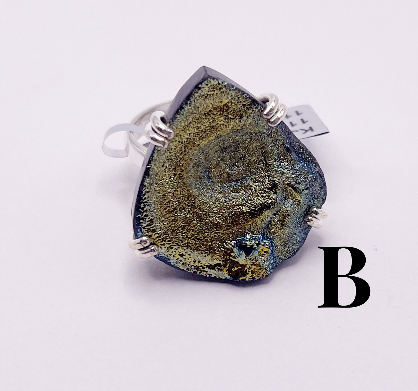 Dessert Druzy Prong Ring- Silver