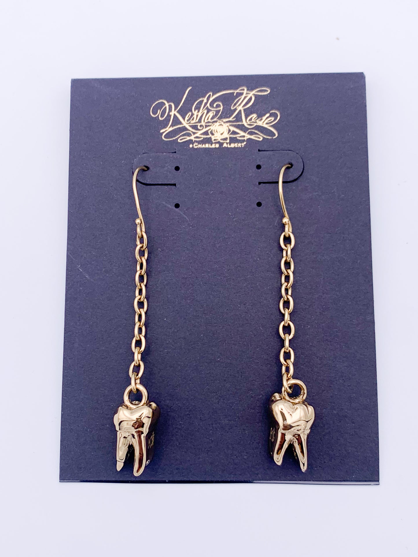 Kesha Stamped Tooth Dangles-Alchemia