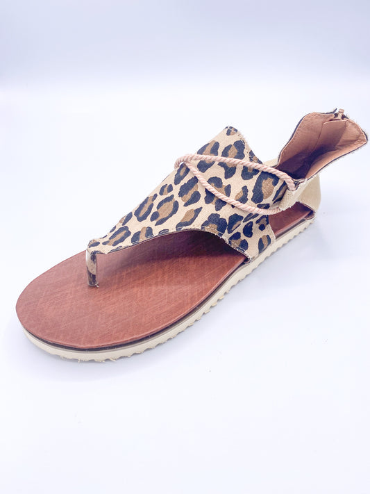 Zipper Sandals-Leopard sandlals