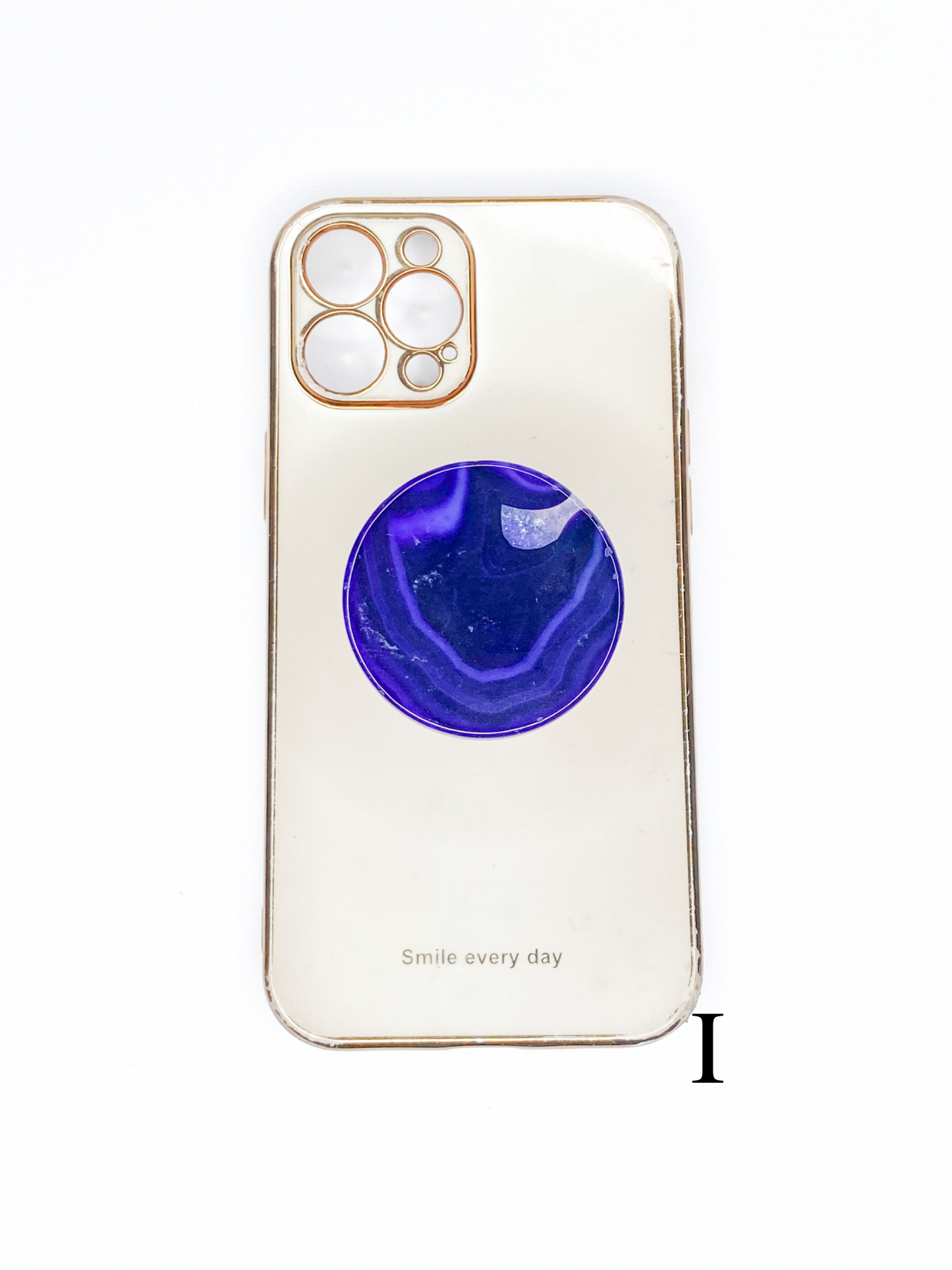 Purple Round Phone Stone