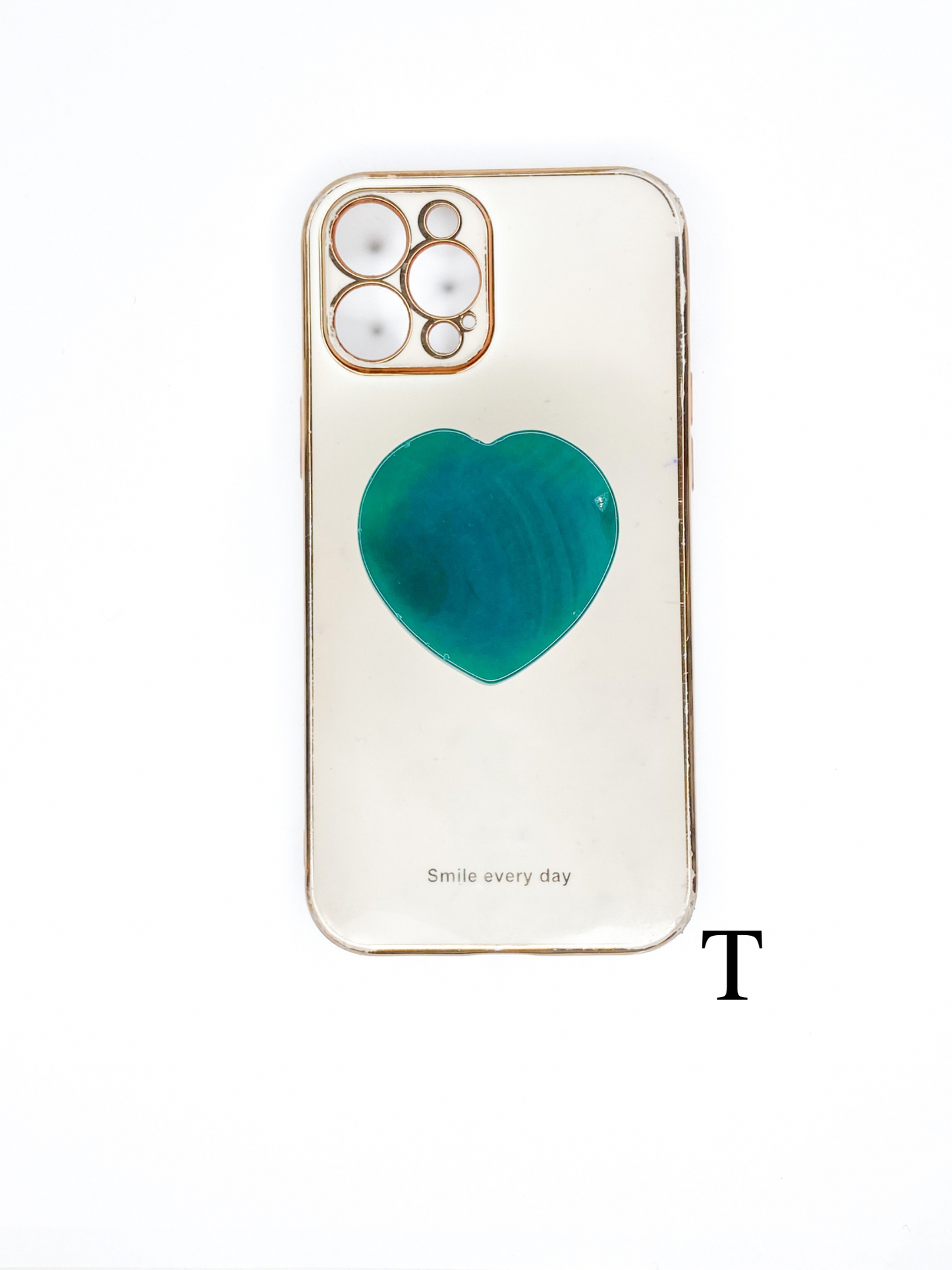 Green Heart Phone Stone