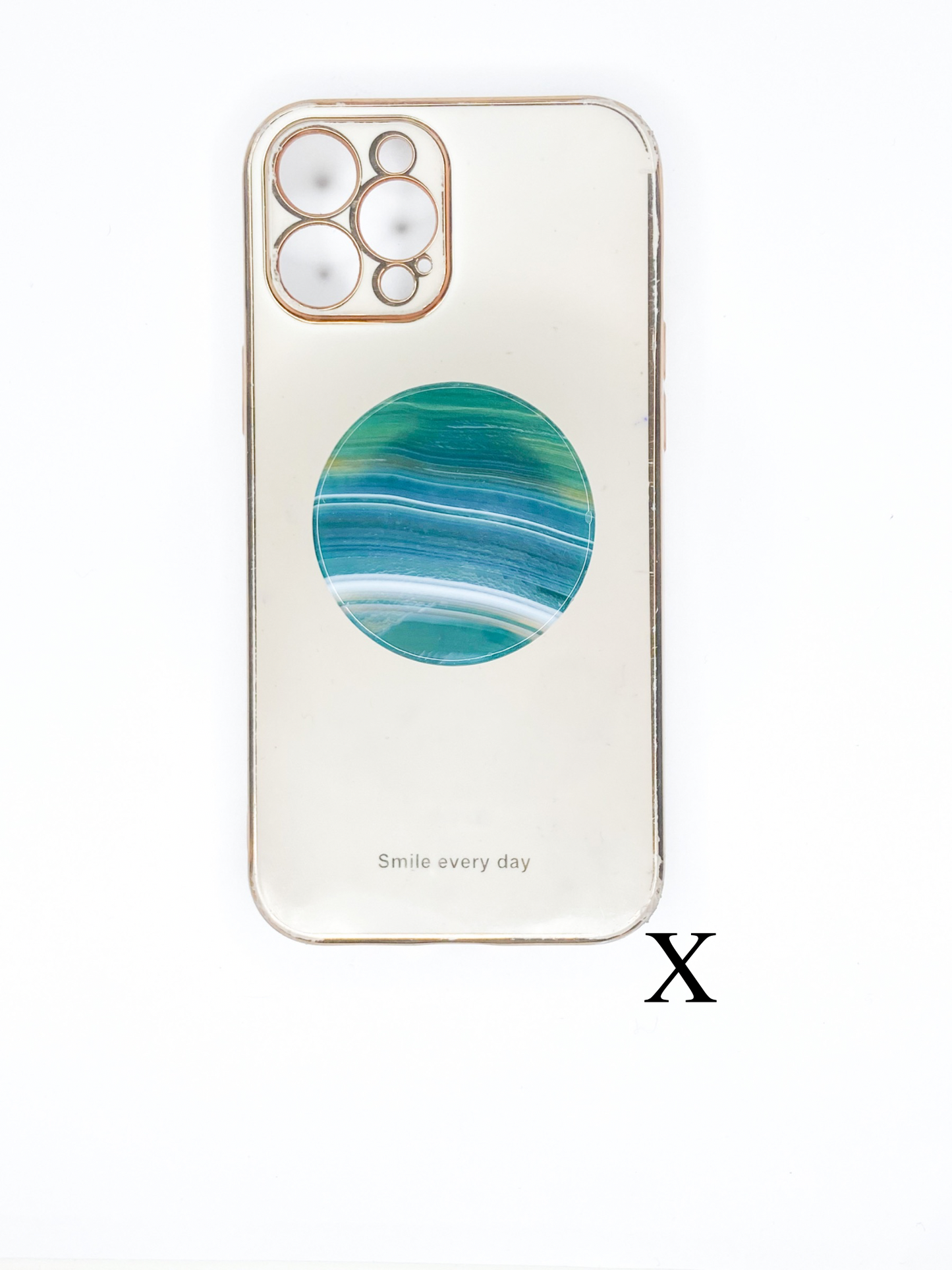 Green Round Agate Phone Stone
