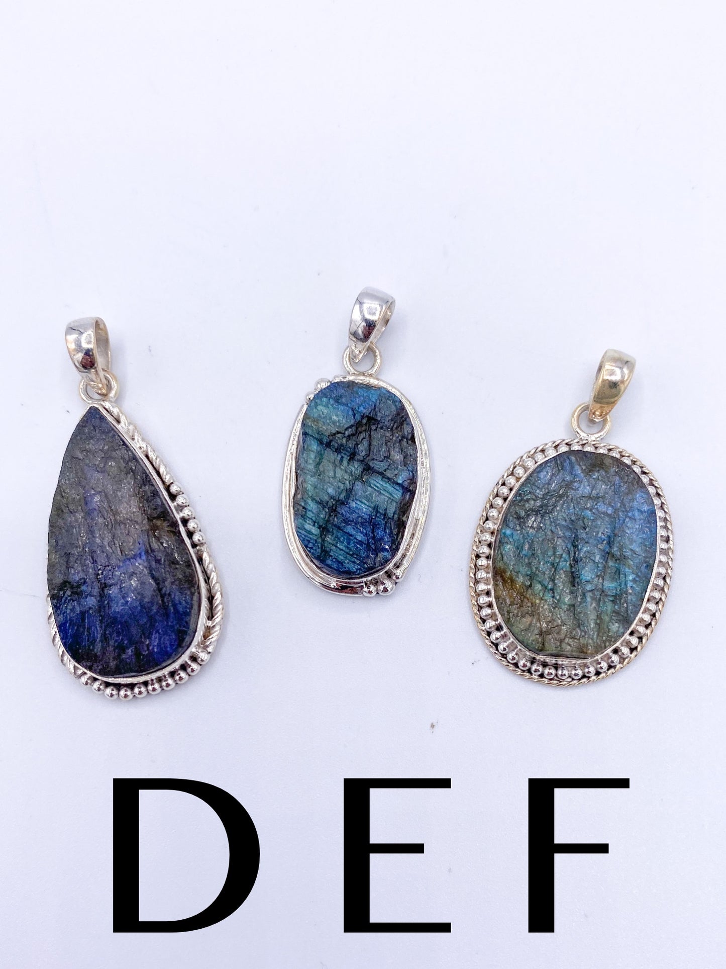 Labradorite Pendant Mix-Solid Sterling Silver