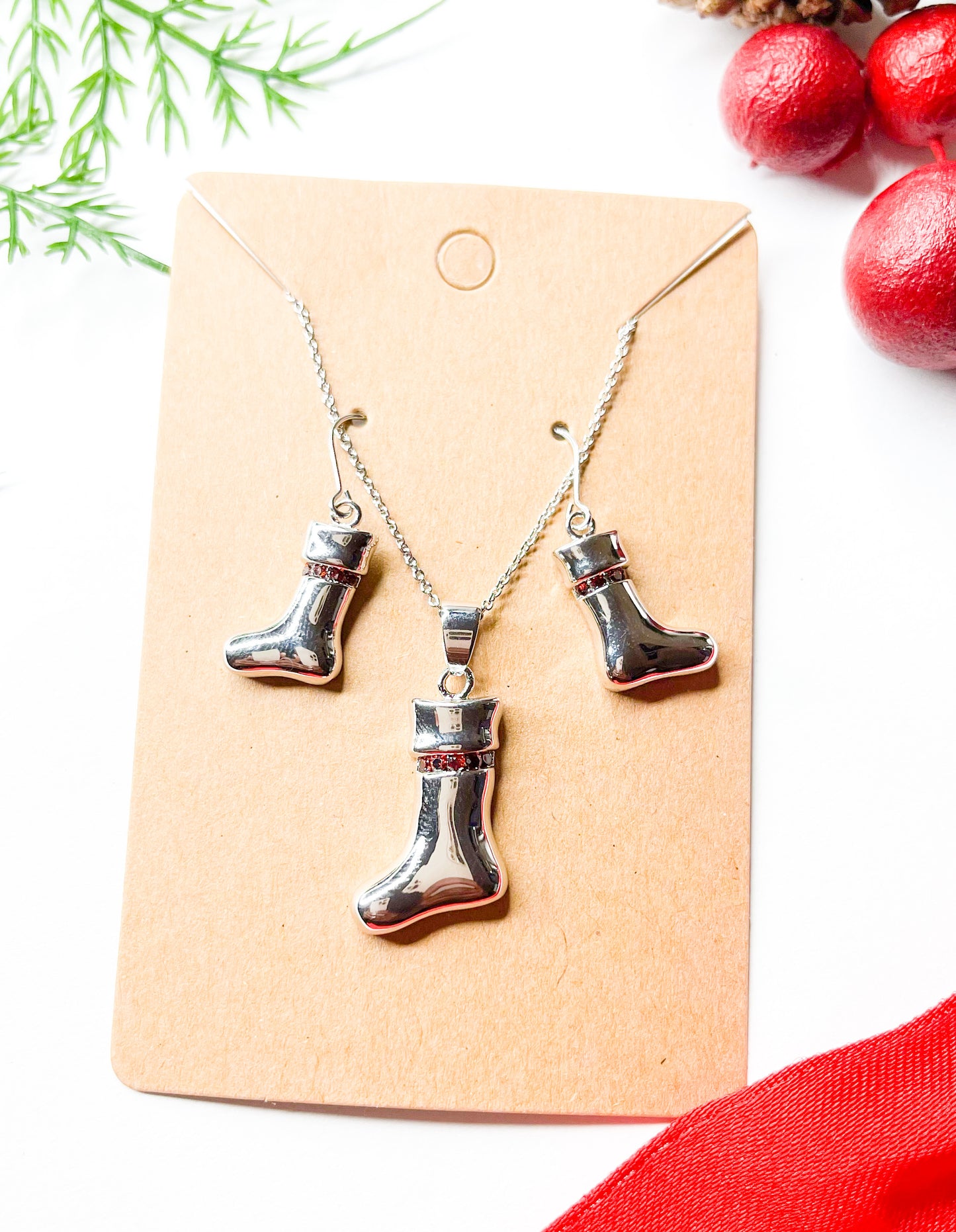 Stocking Set-Rhodium