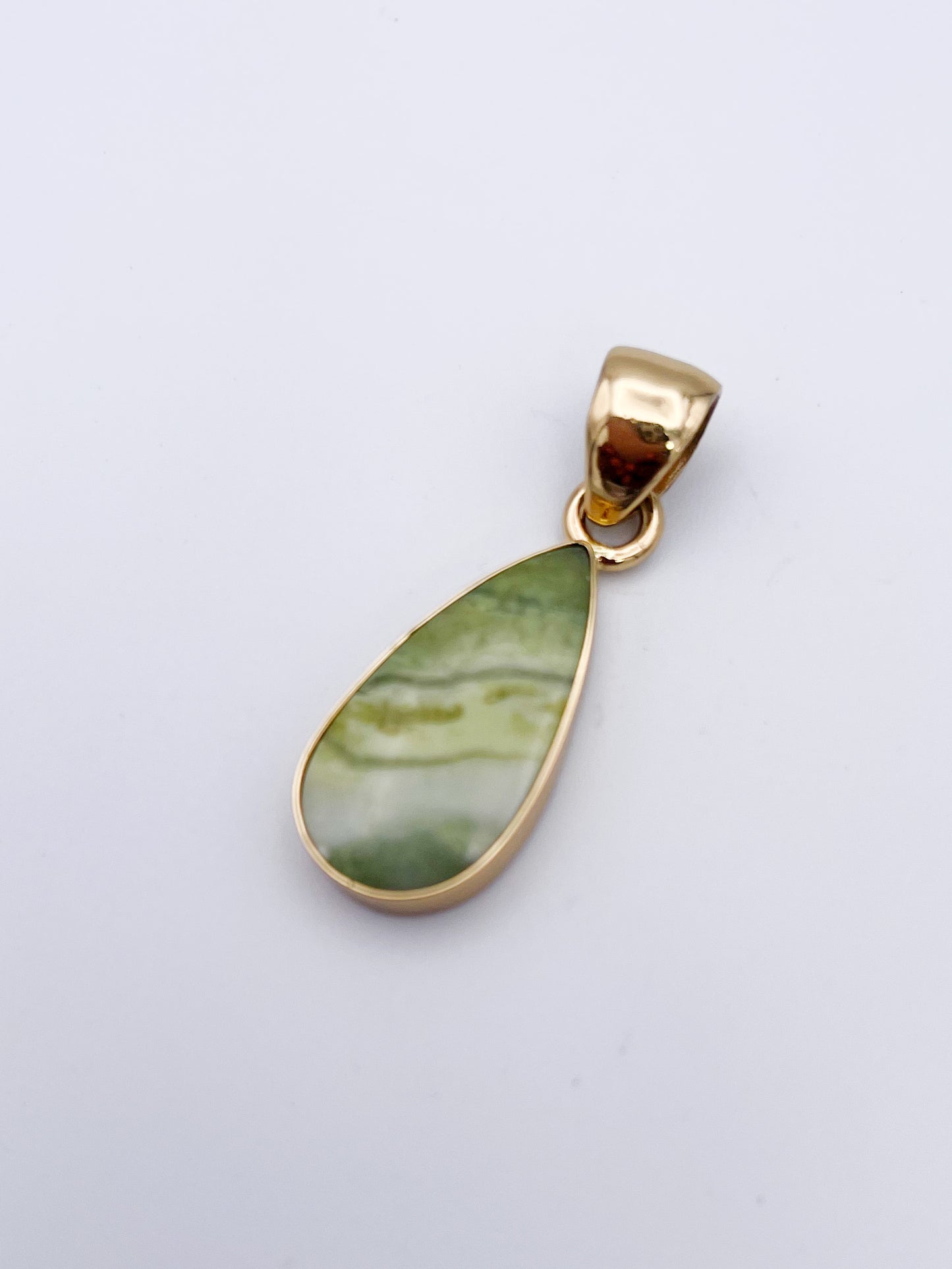 Dainty Imperial Jasper Teardrop Pendant-Alchemia
