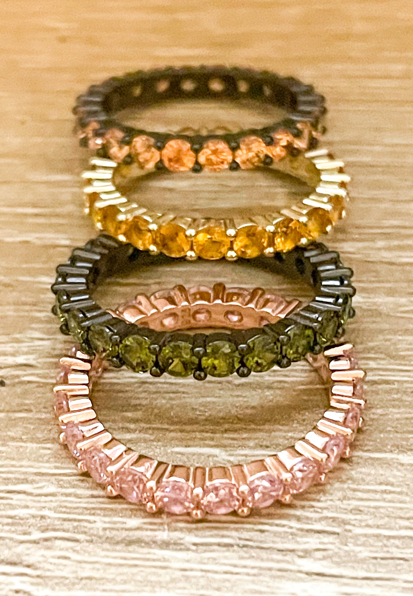 Rose Gold Stack Ring-solid Sterling Silver