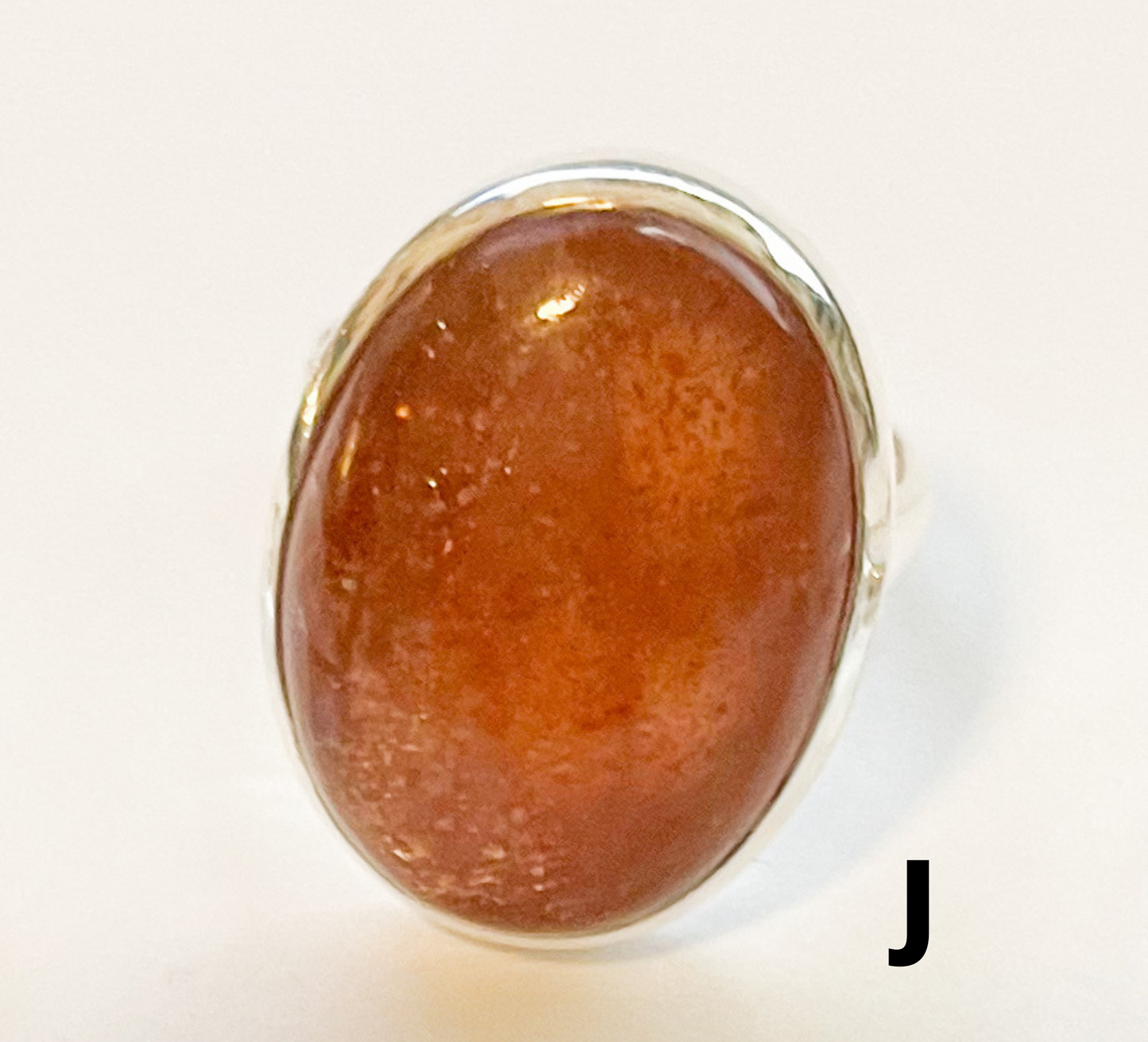 Sun Stone Adjustable ring-Solid Sterling Silver