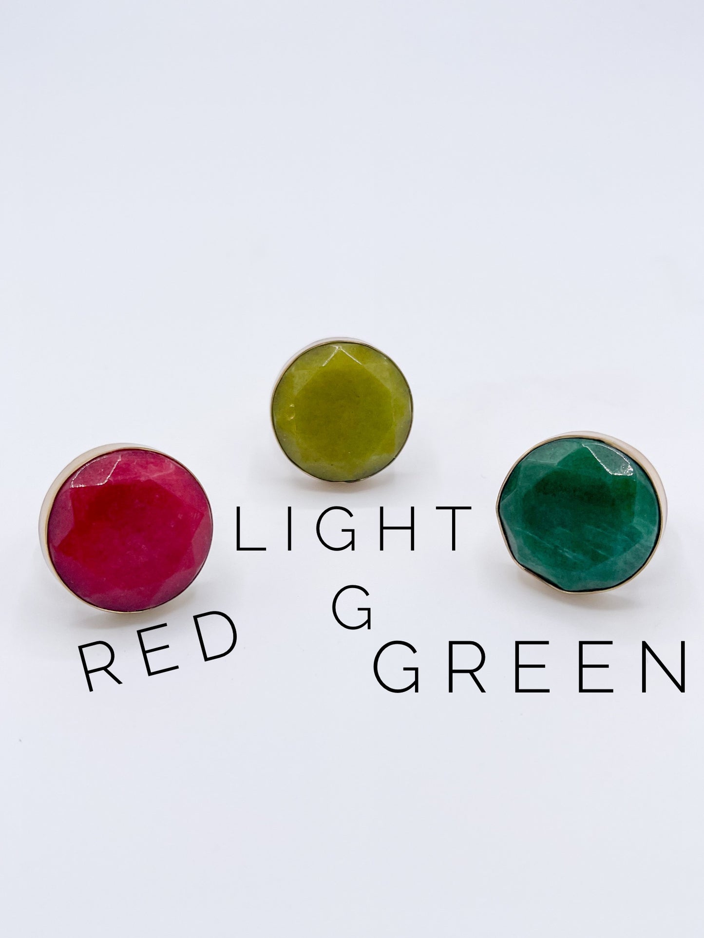 Color Enhanced Polka Dot Agate Adjustable Ring-Alchemia