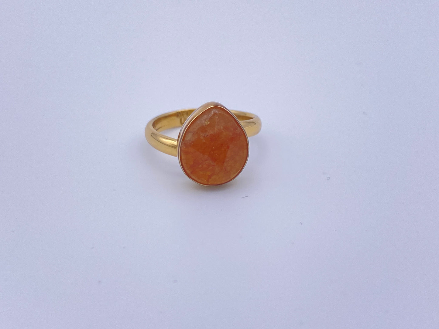 Color Enhanced Peach Quartz Ring - Alchemia