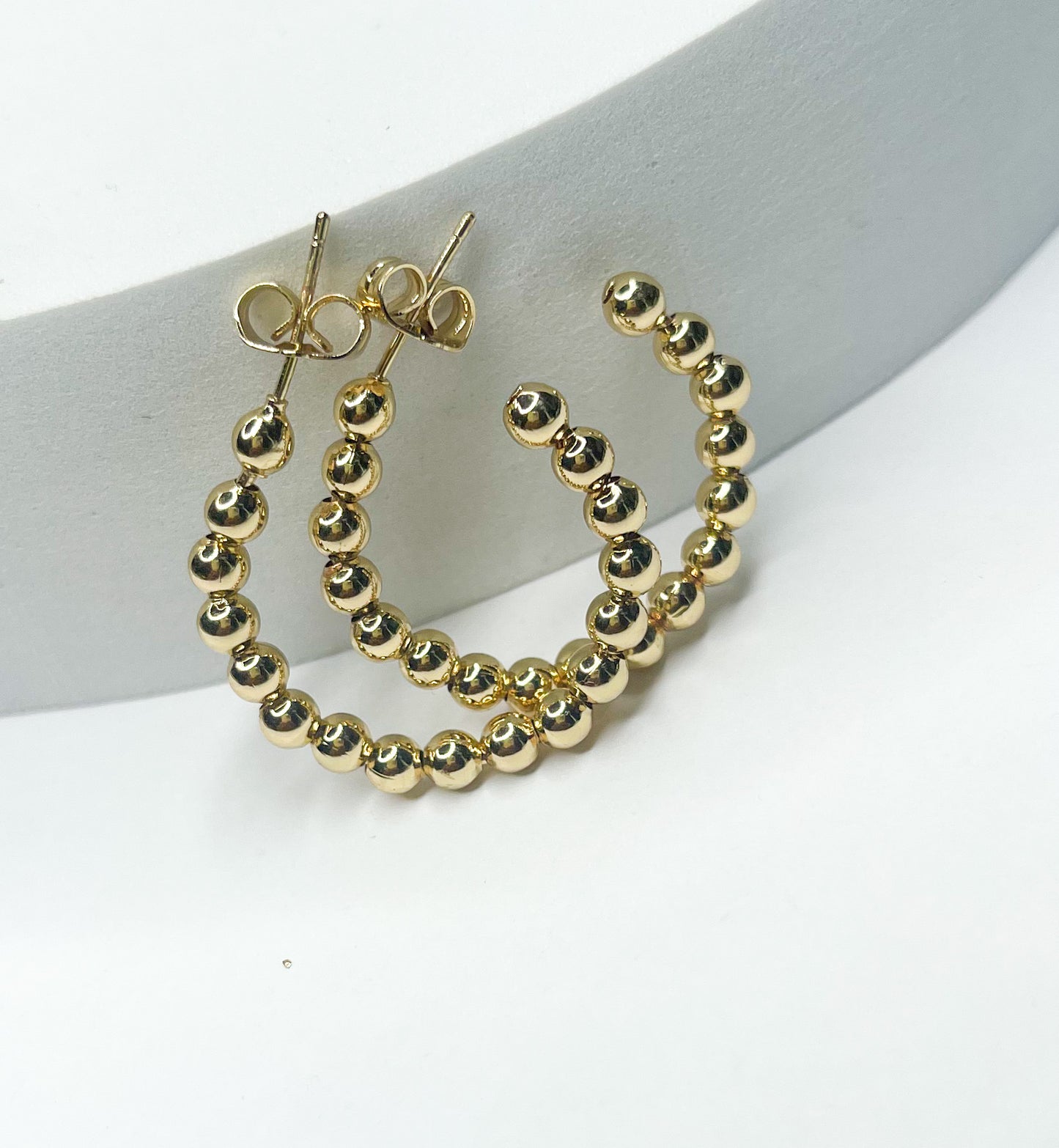 Small bubble Hoops-18k Gold Filled