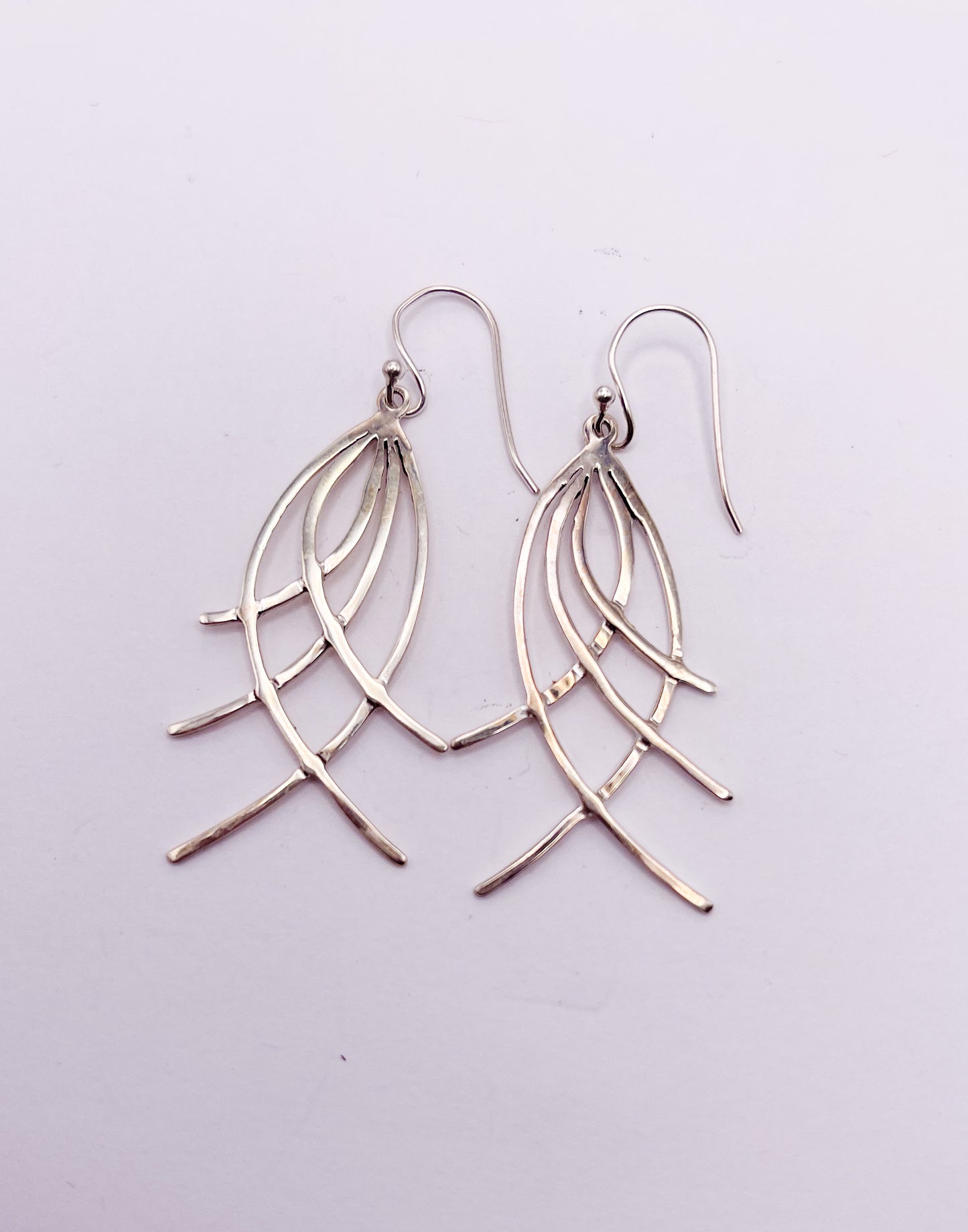 Silver Dangles Wavy - Solid Sterling Silver