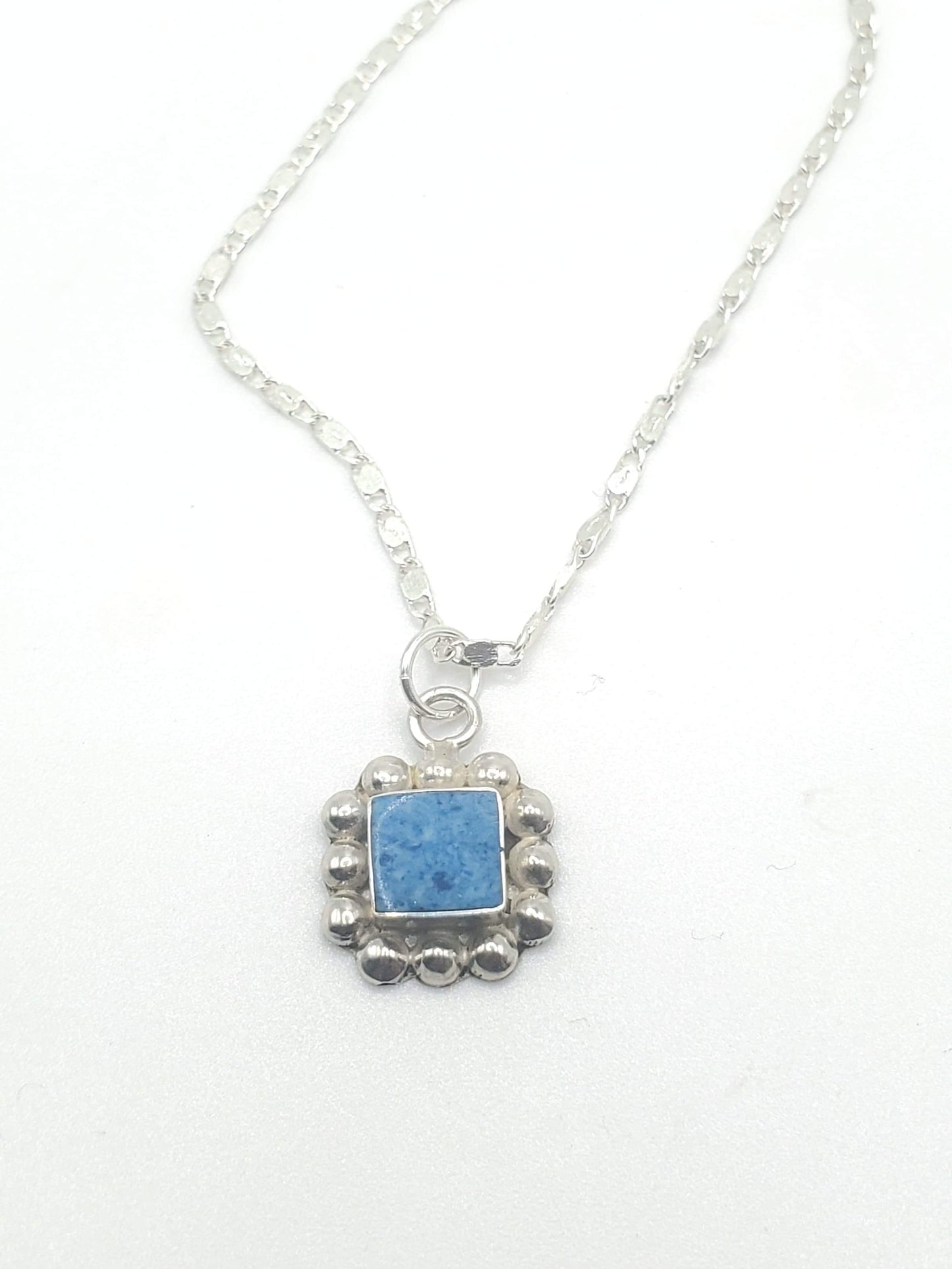 Sodalite Dainty Pendant - Solid Sterling Siler