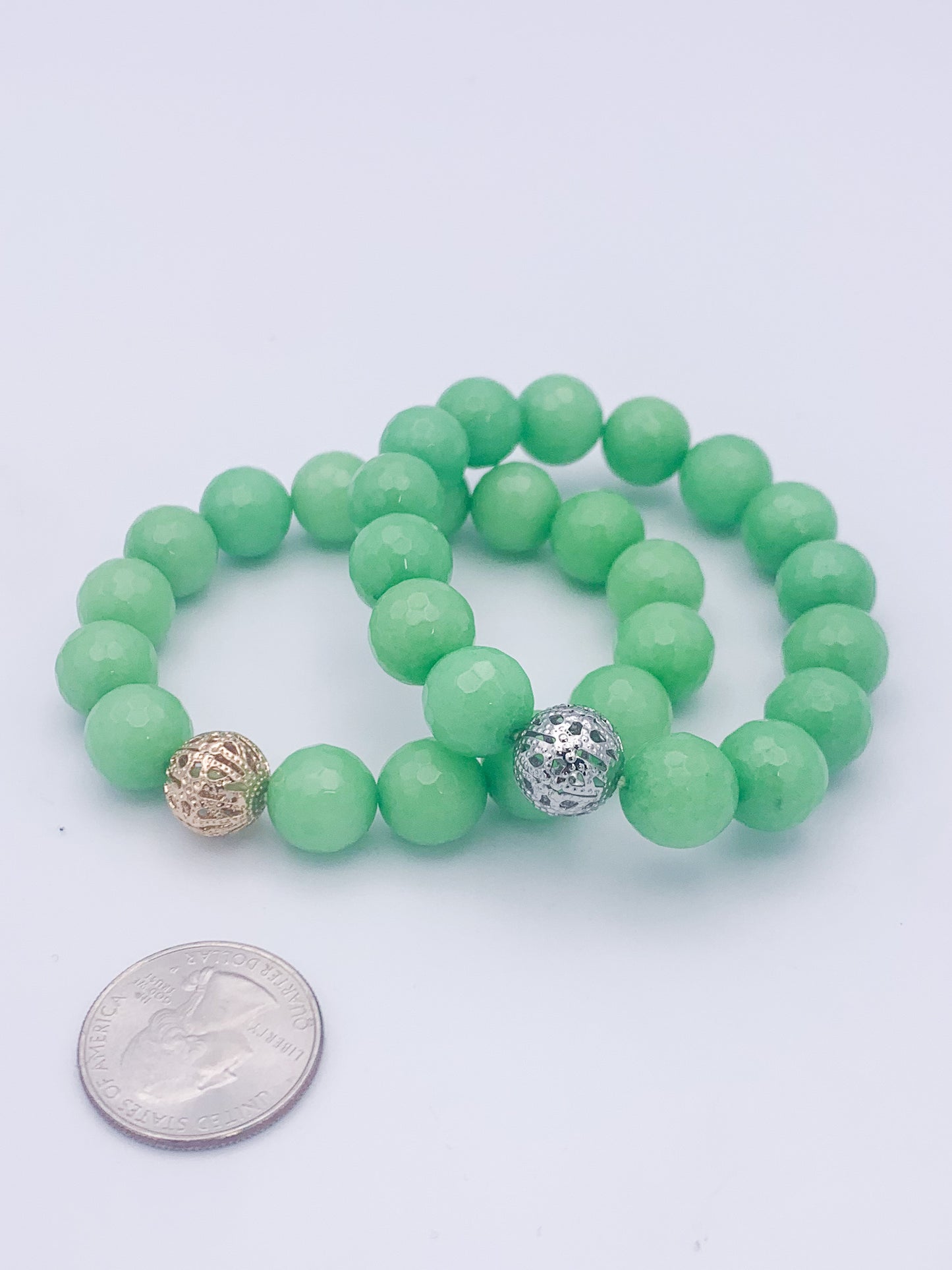 Green Quartz Stretch Bracelet - 177