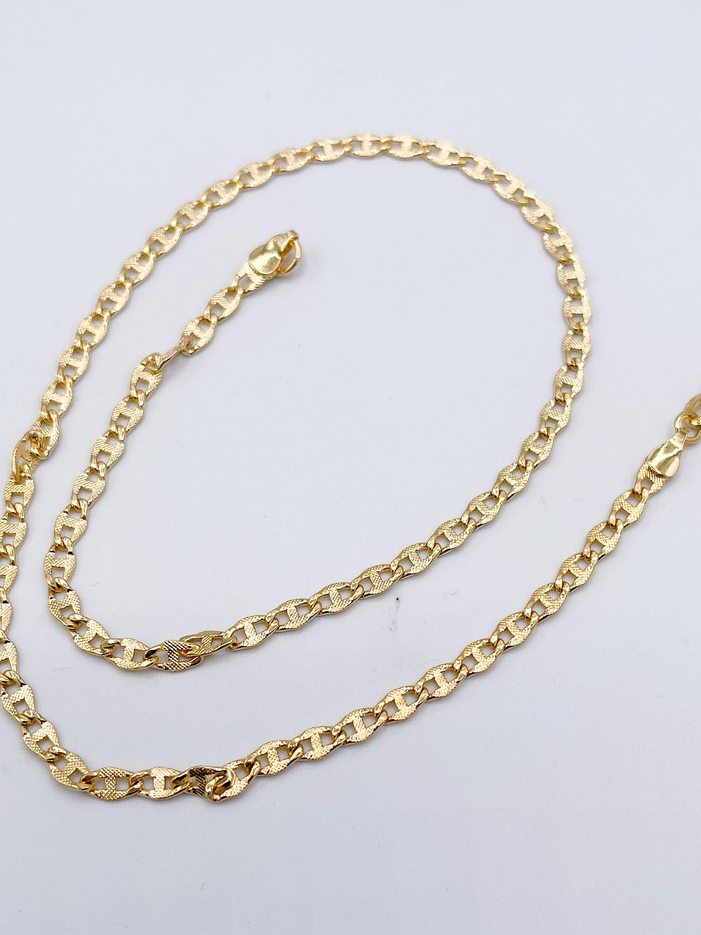 Flat Mariner Anchor Necklace-18k Gold filled