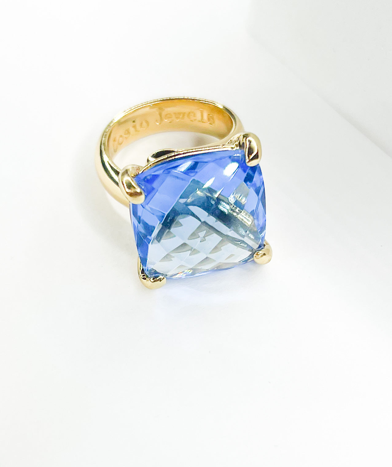 Siberian Quartz Square Prong Ring- Alchemia