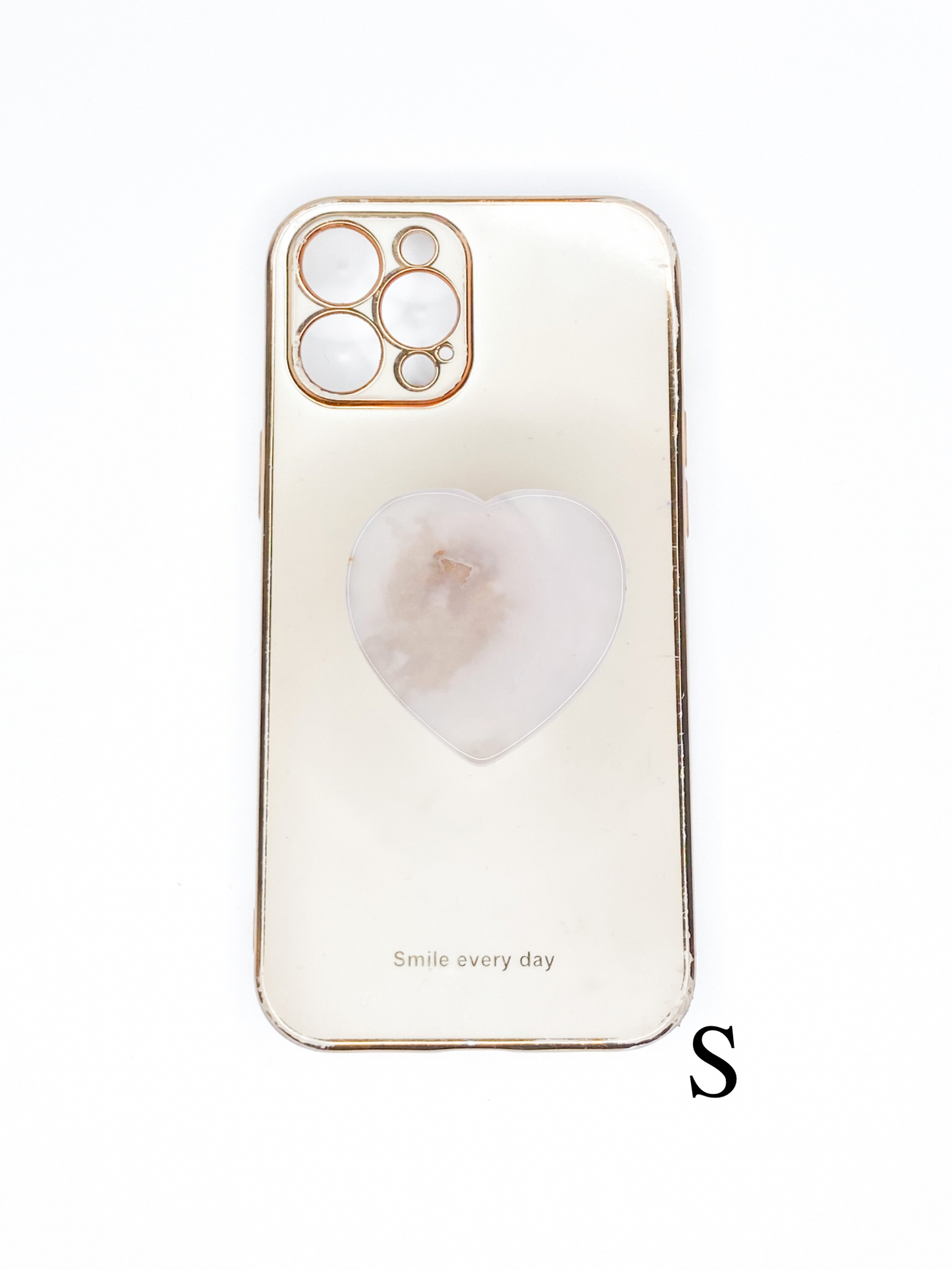 Grey Heart Phone Stone