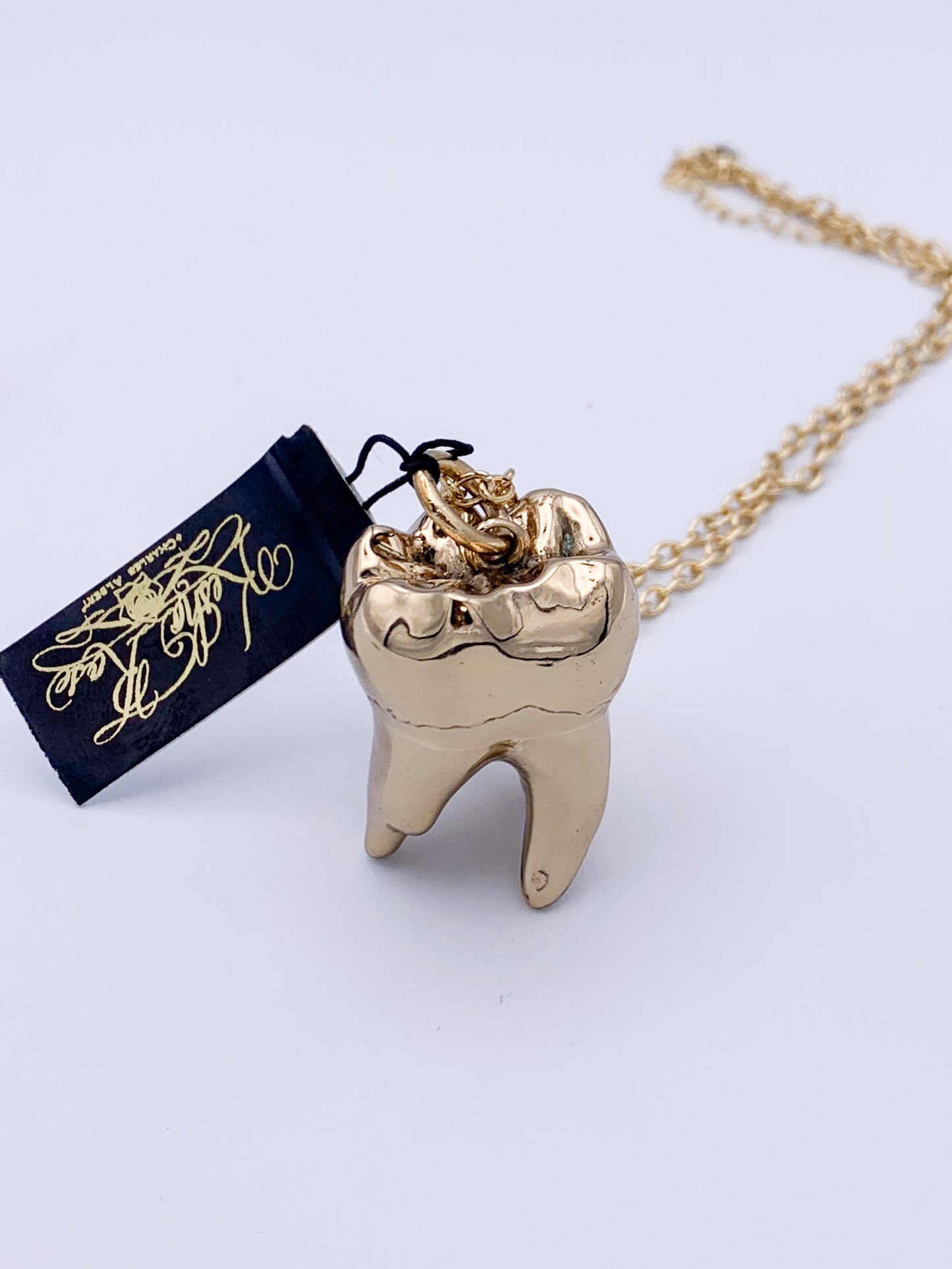 Kesha Stamped Tooth Pendant-Alchemia