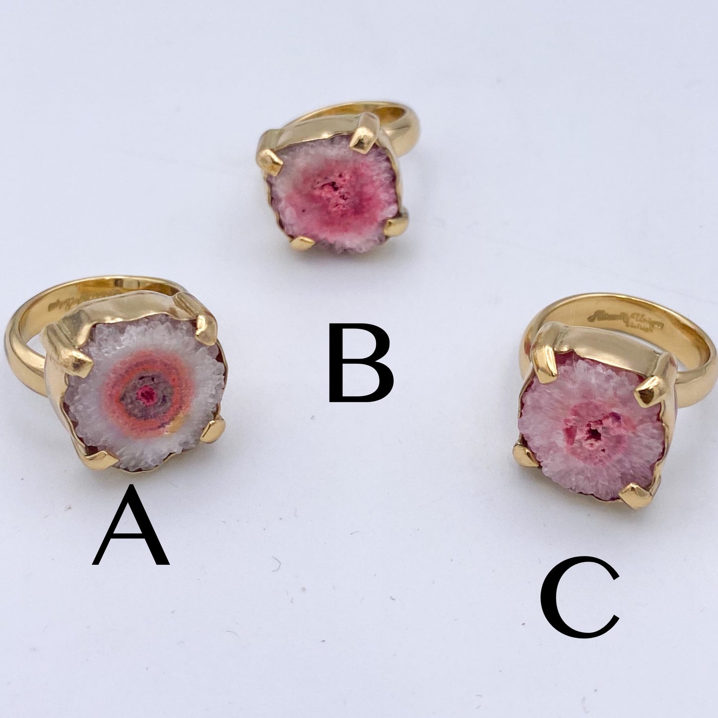 Raw Pink Geo Ring-Alchemia