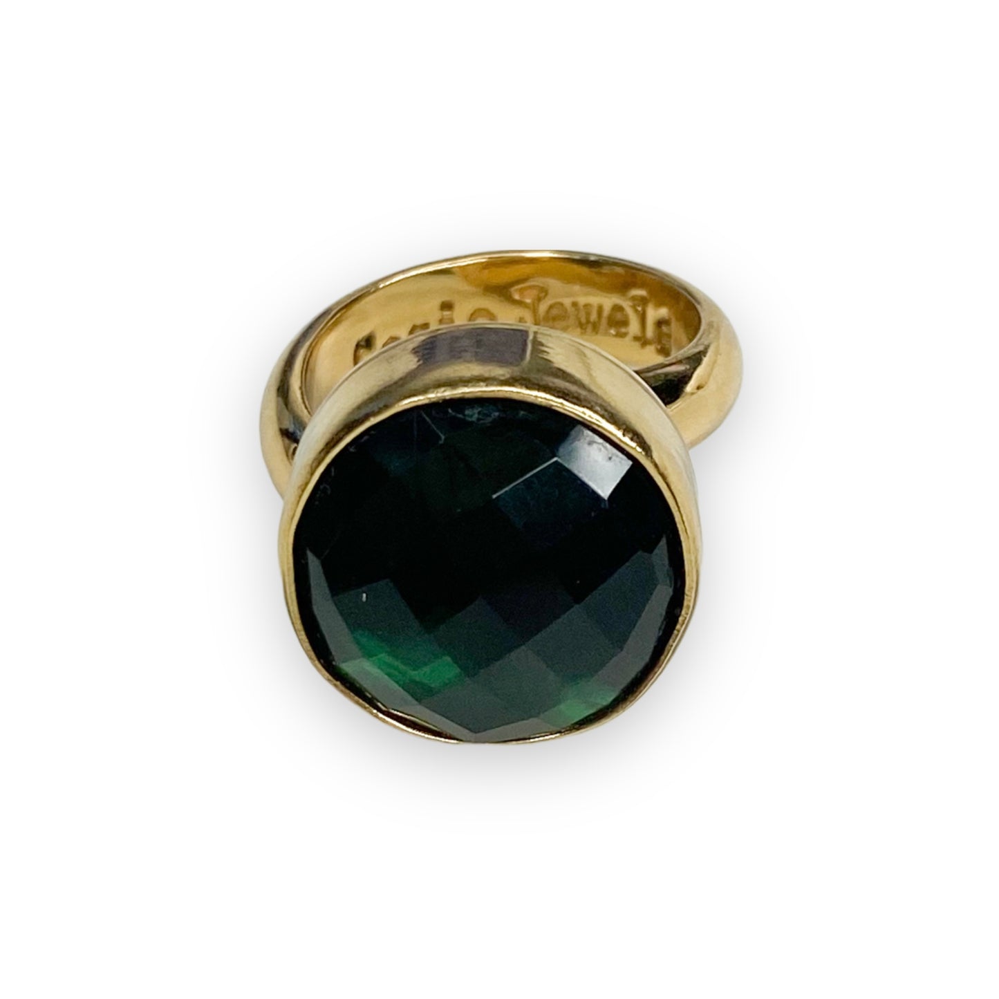 Round Green Quartz Ring-Alchemia