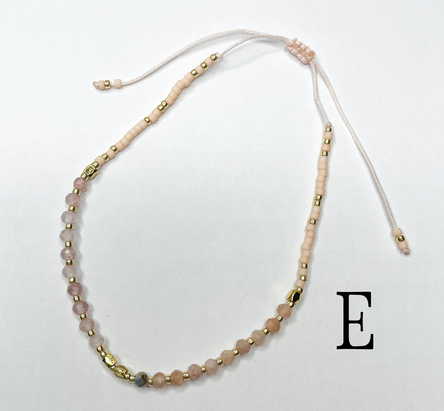 Natural Stone Japanese Seed Beads Miyuki - Bolo Bracelet
