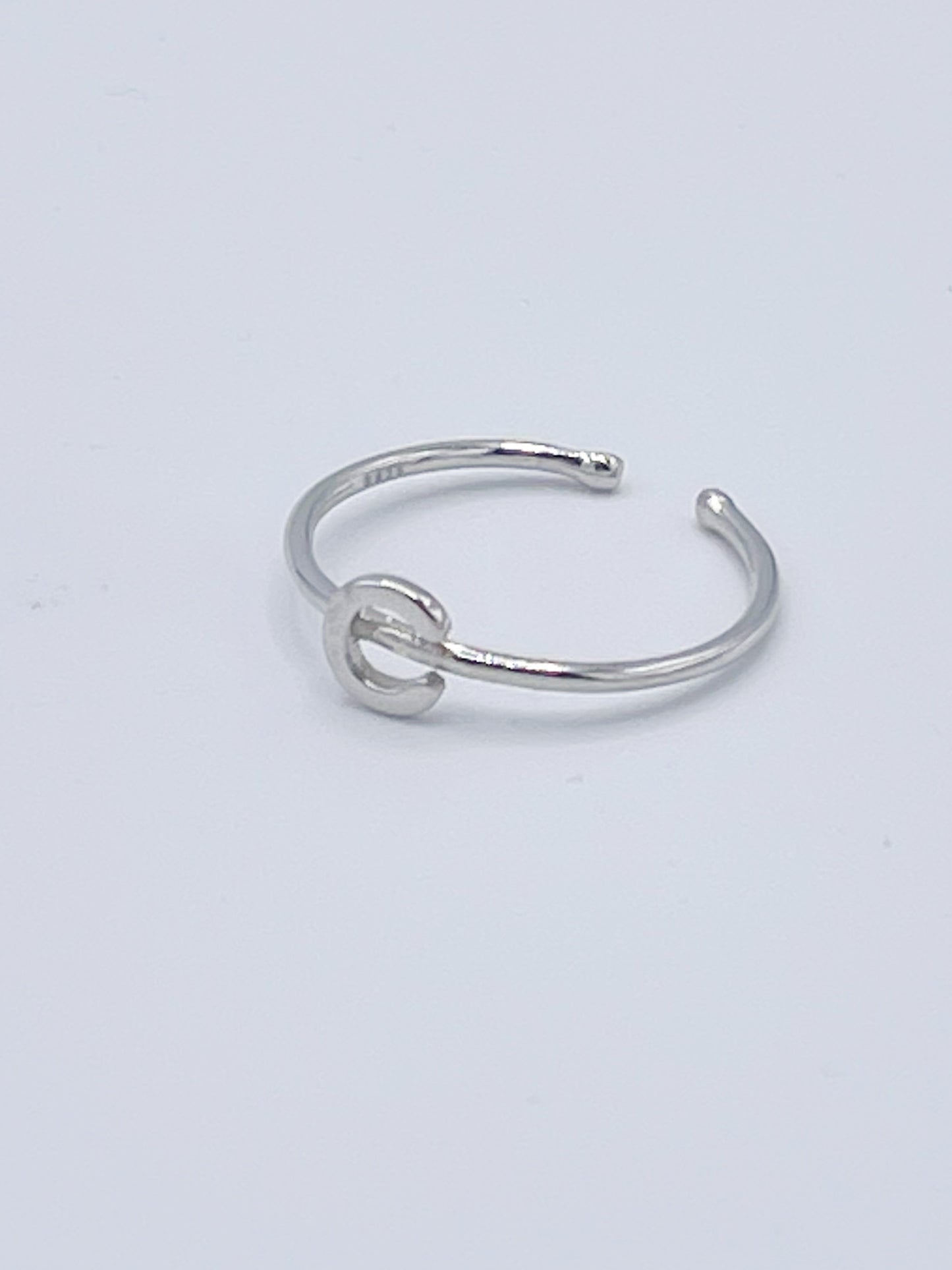 Dainty Initials Midi Rings-Solid Sterling Silver