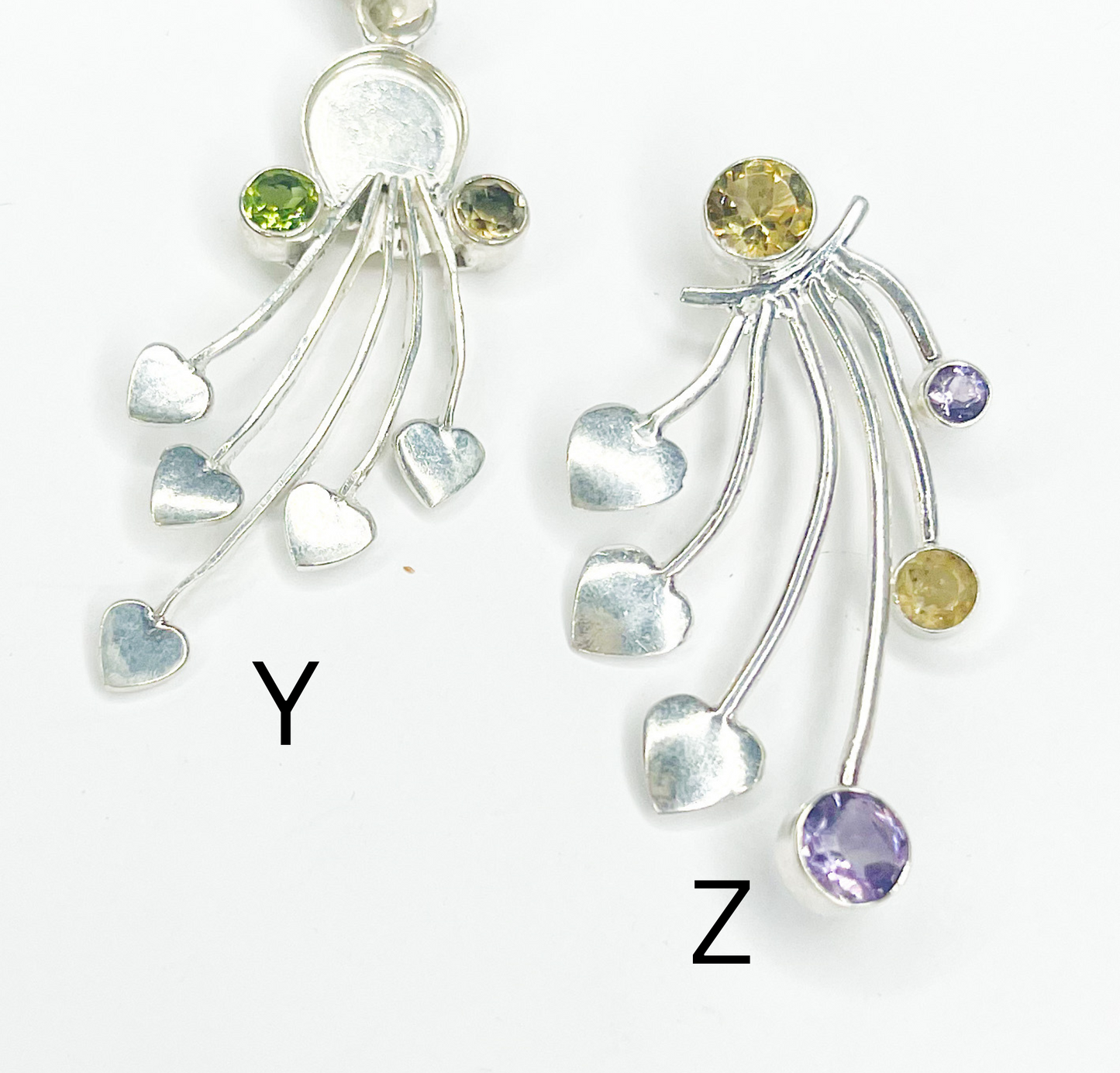 Citrine Pendant Mix-Solid Sterling Silver