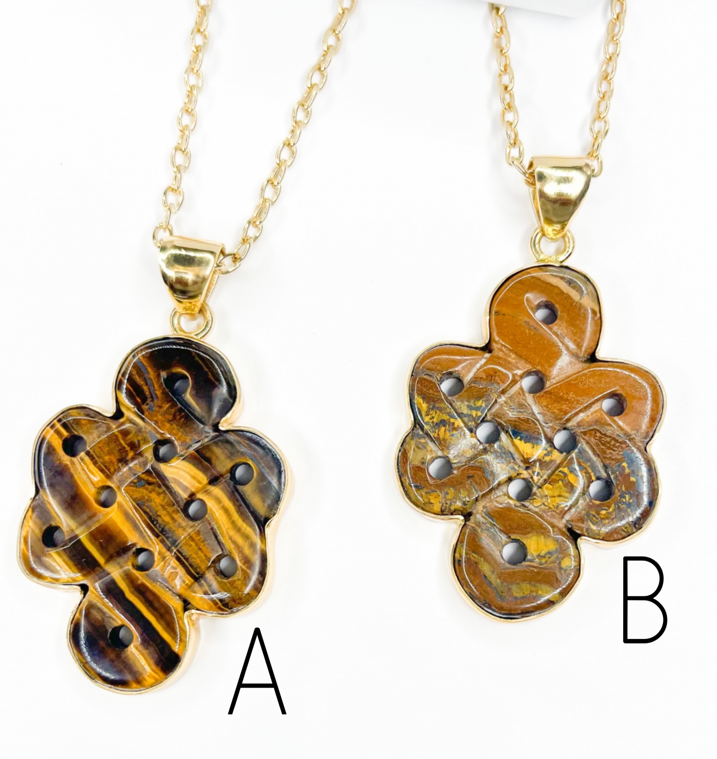 Tiger Eye Swirl Pendant-Alchemia