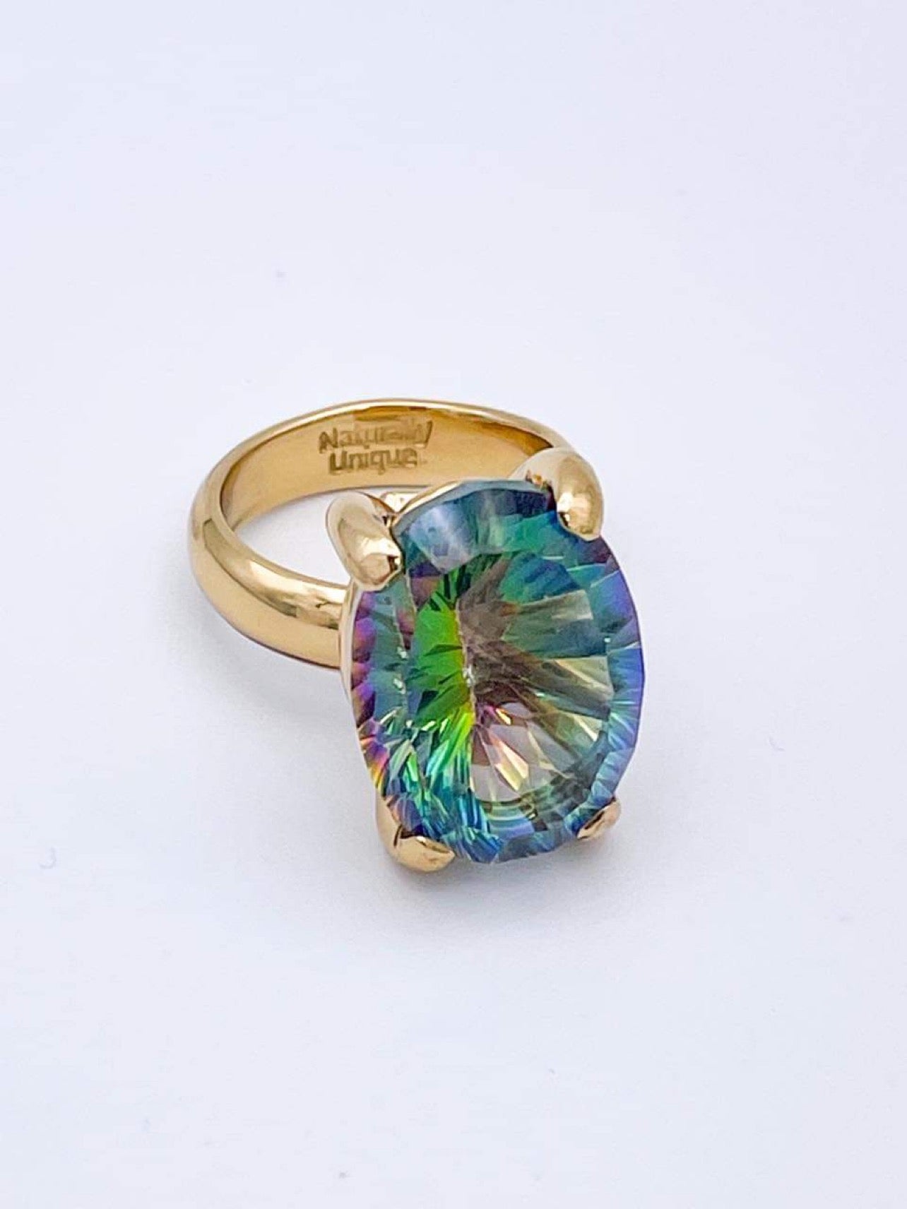 Mystic Quartz Prong Set Ring-Alchemia