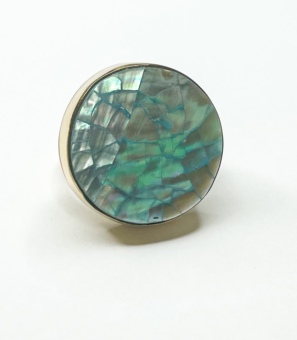 Polka Dot Abalone Ring-Alchemia
