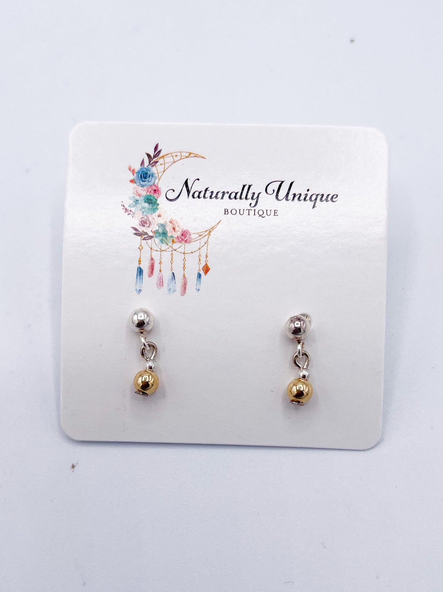 Dainty Dangle Studs-Solid Sterling Silver