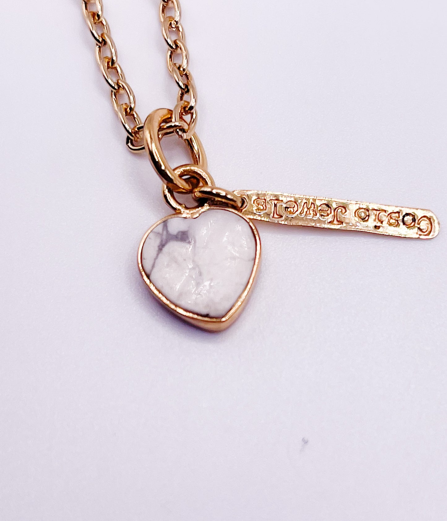 Howlite Dainty Heart Charm-Alchemia