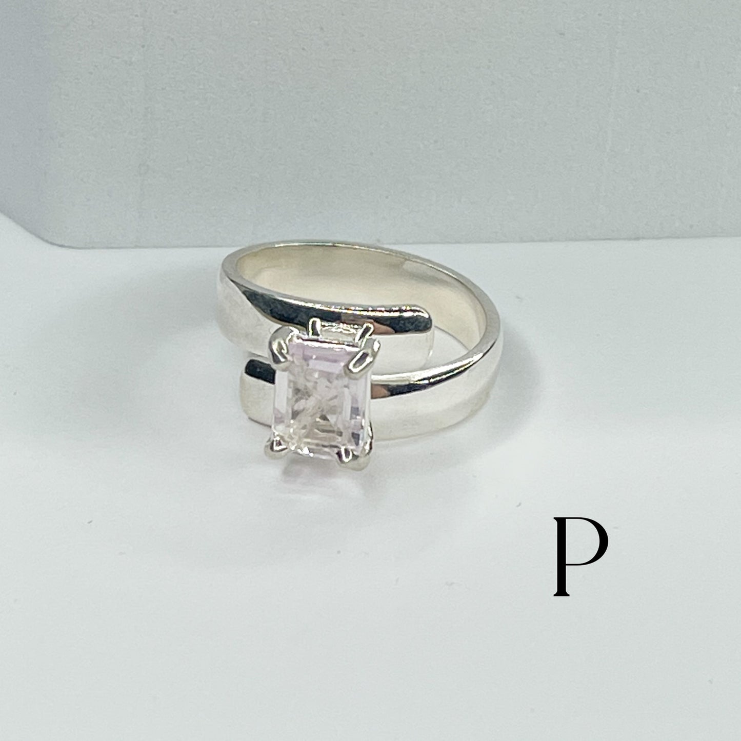 Natural Kunzite Prong Set-Solid Sterling Silver