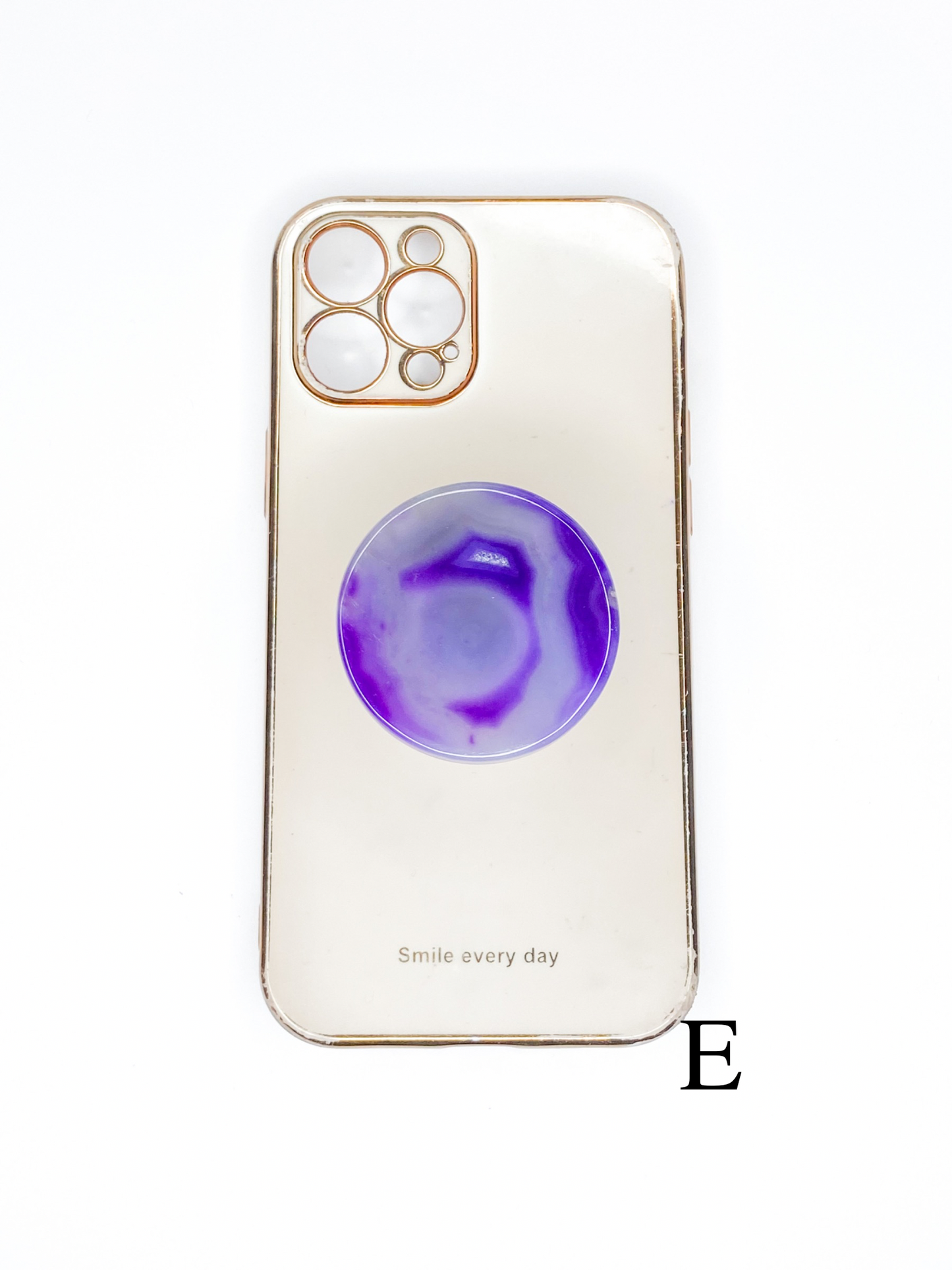 Purple Round Phone Stone