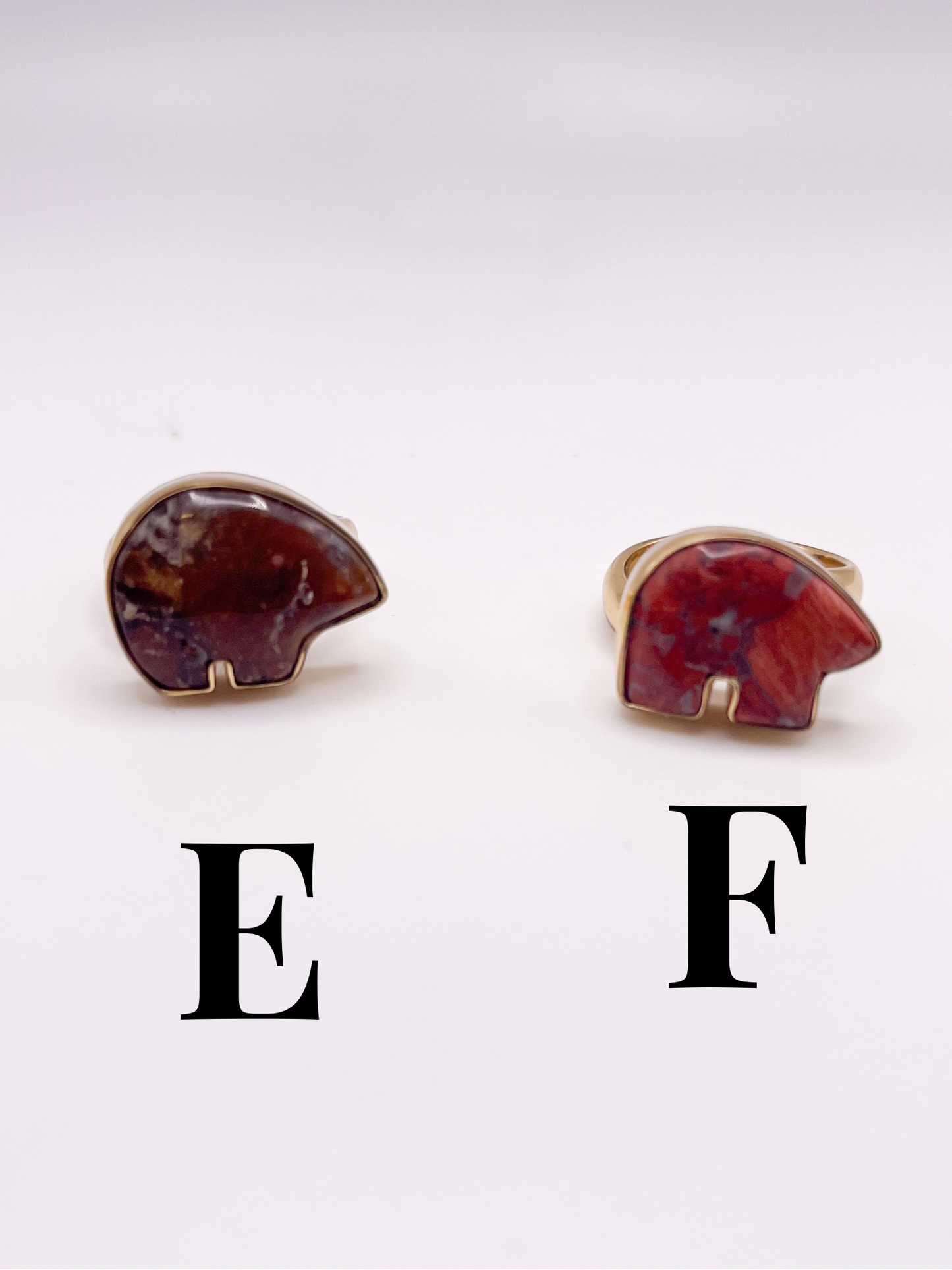 Mini Mix Stone Bear Adjustable Rings-Alchemia