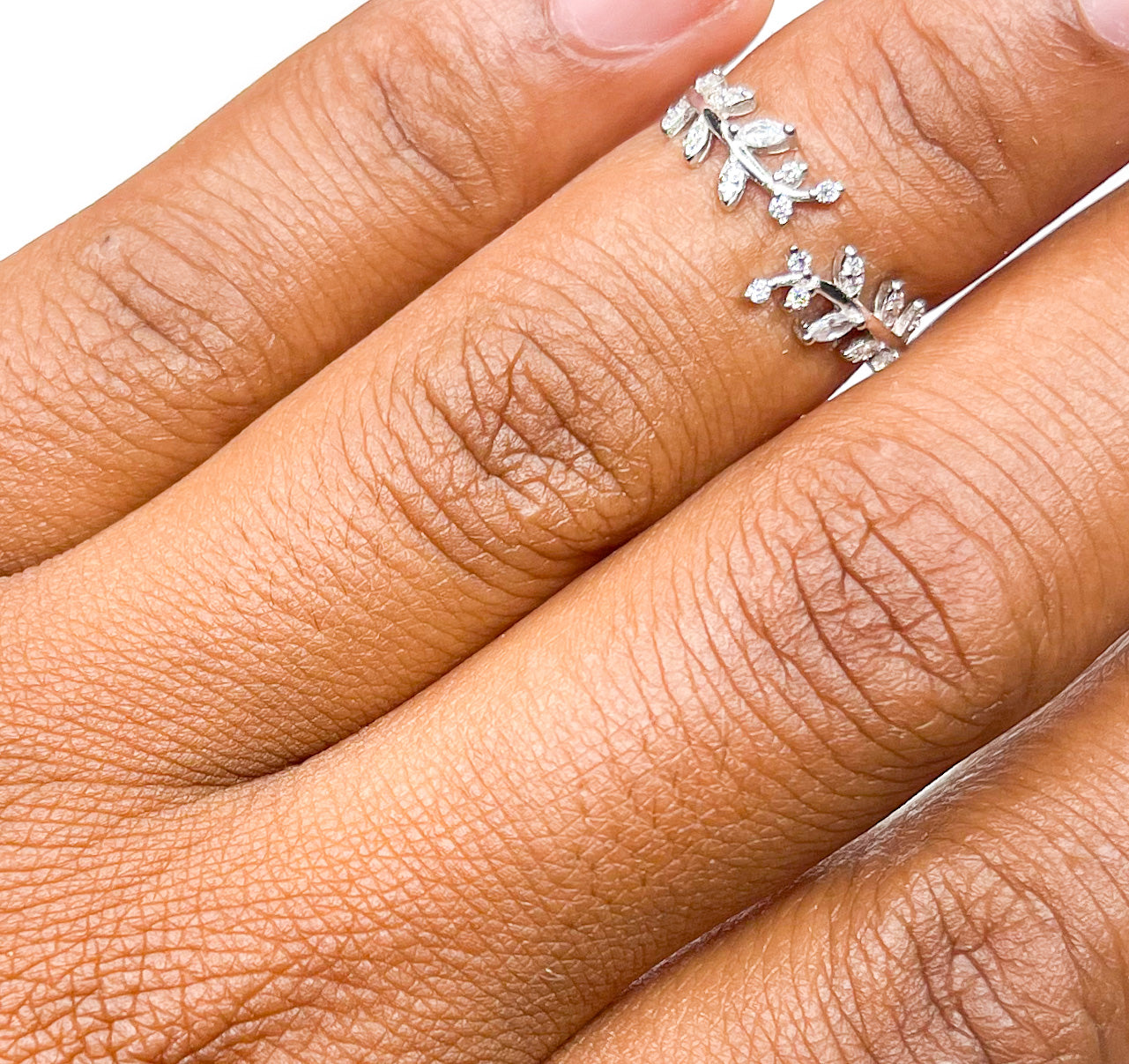 Gold Bypass leaf Ring-SSS