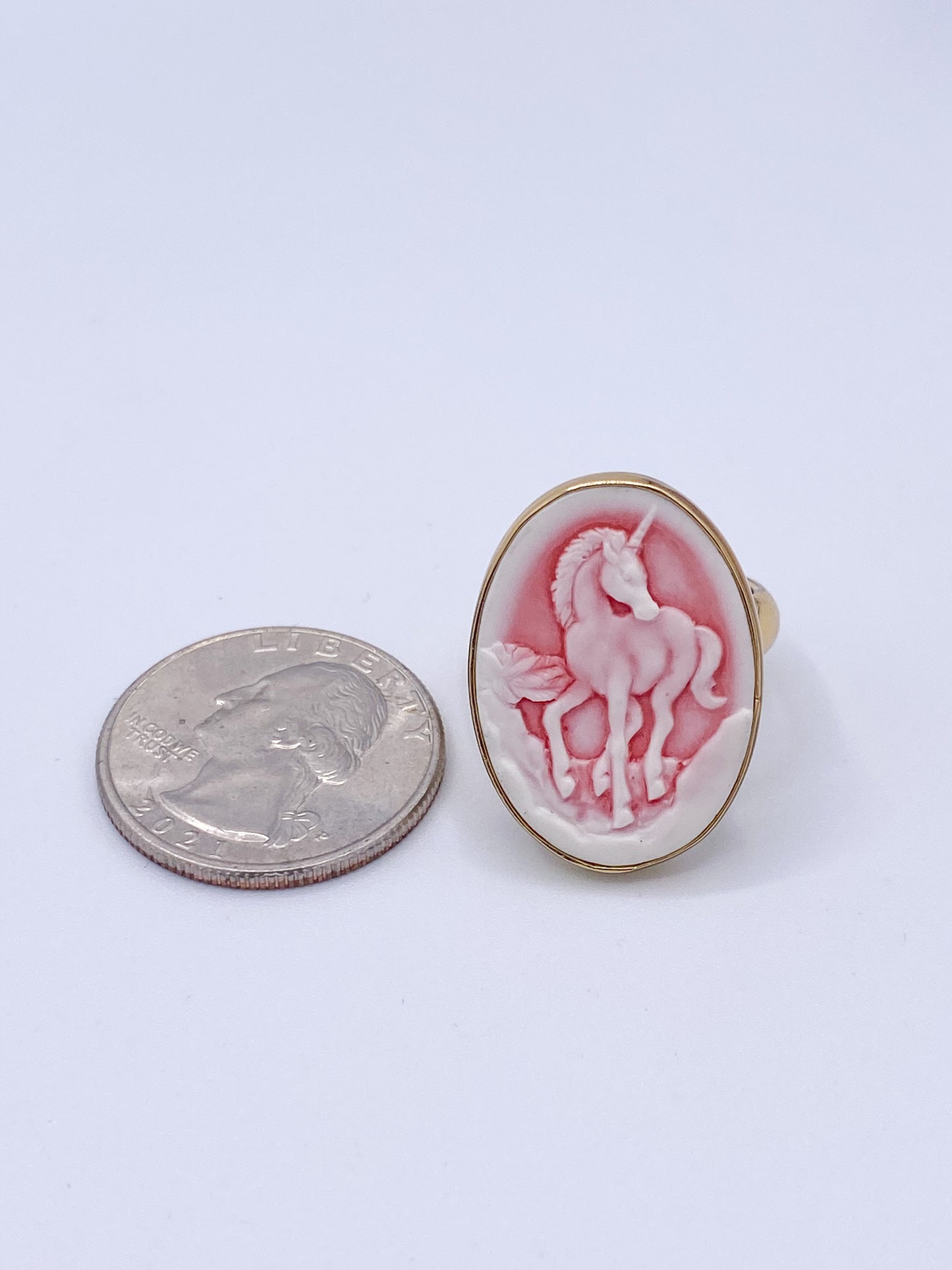 Cameo Unicorn Adjustable Ring - Alchemia