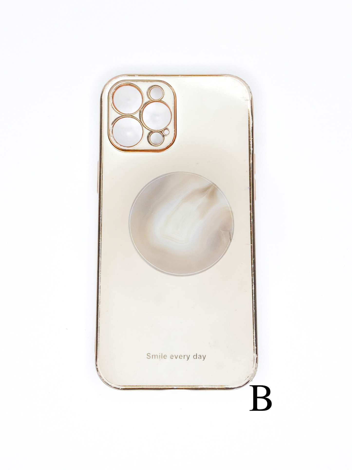 Grey Round Phone Stone