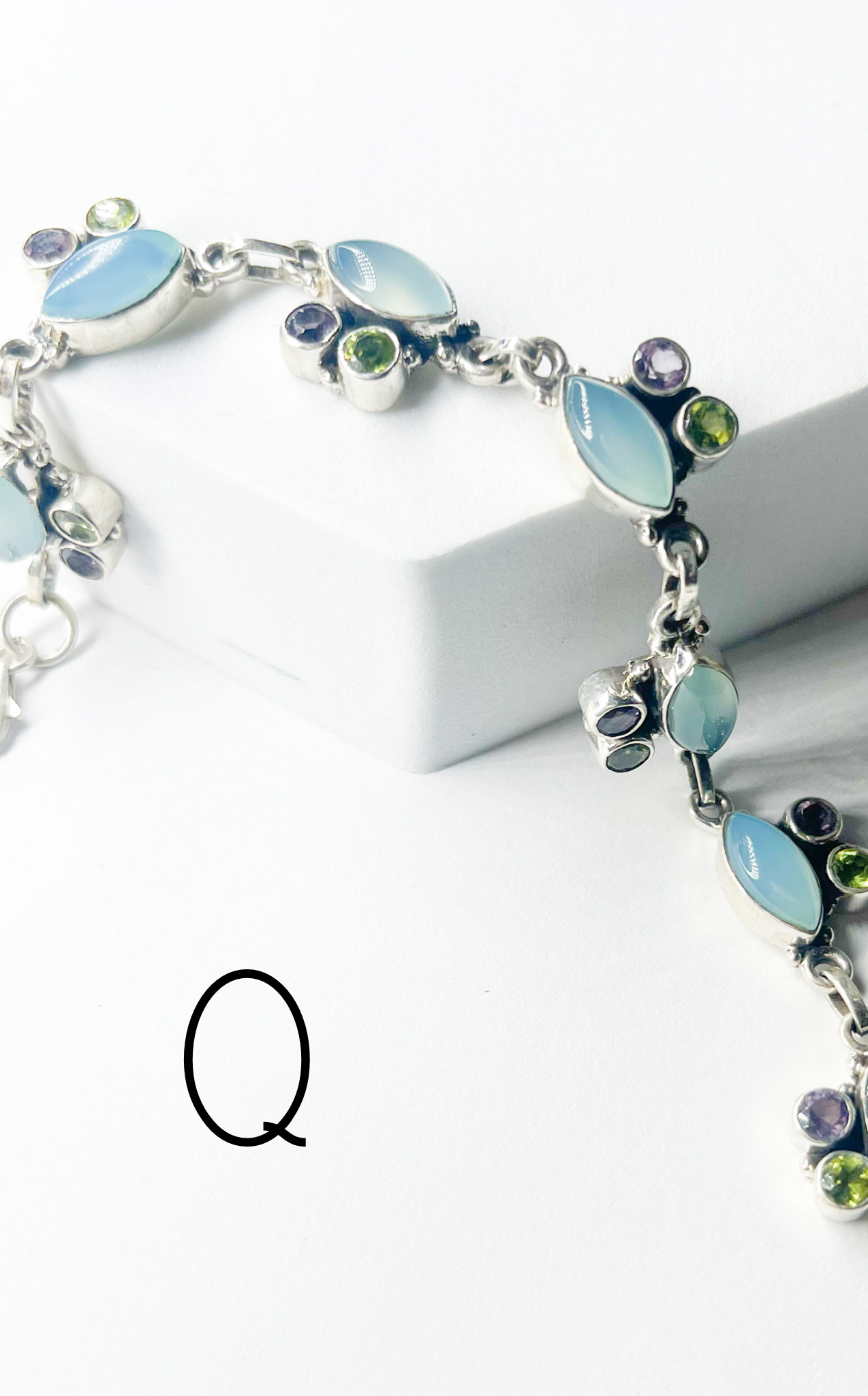Natural Stone Bracelets - Solid Sterling Silver