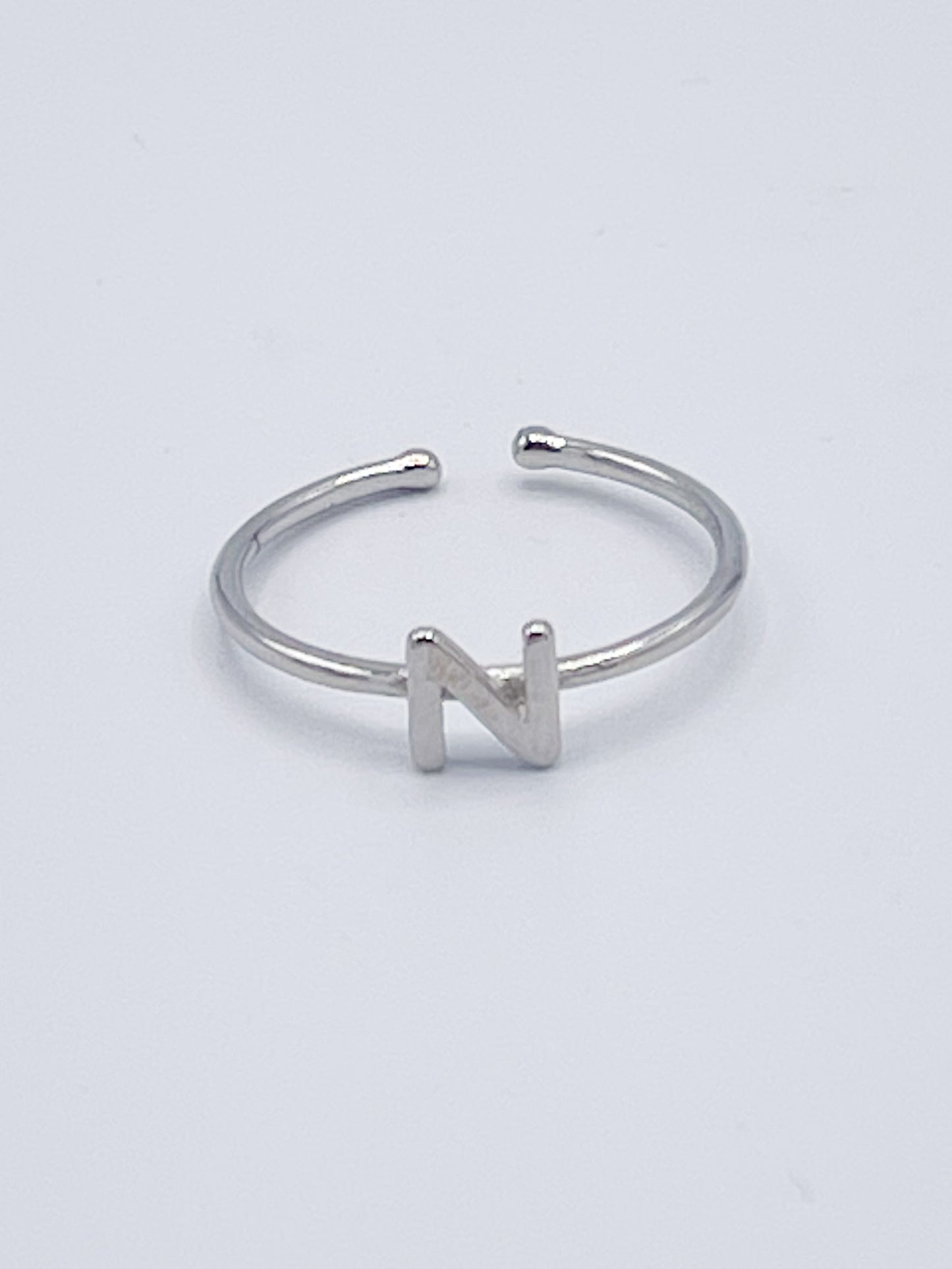 Dainty Initials Midi Rings-Solid Sterling Silver