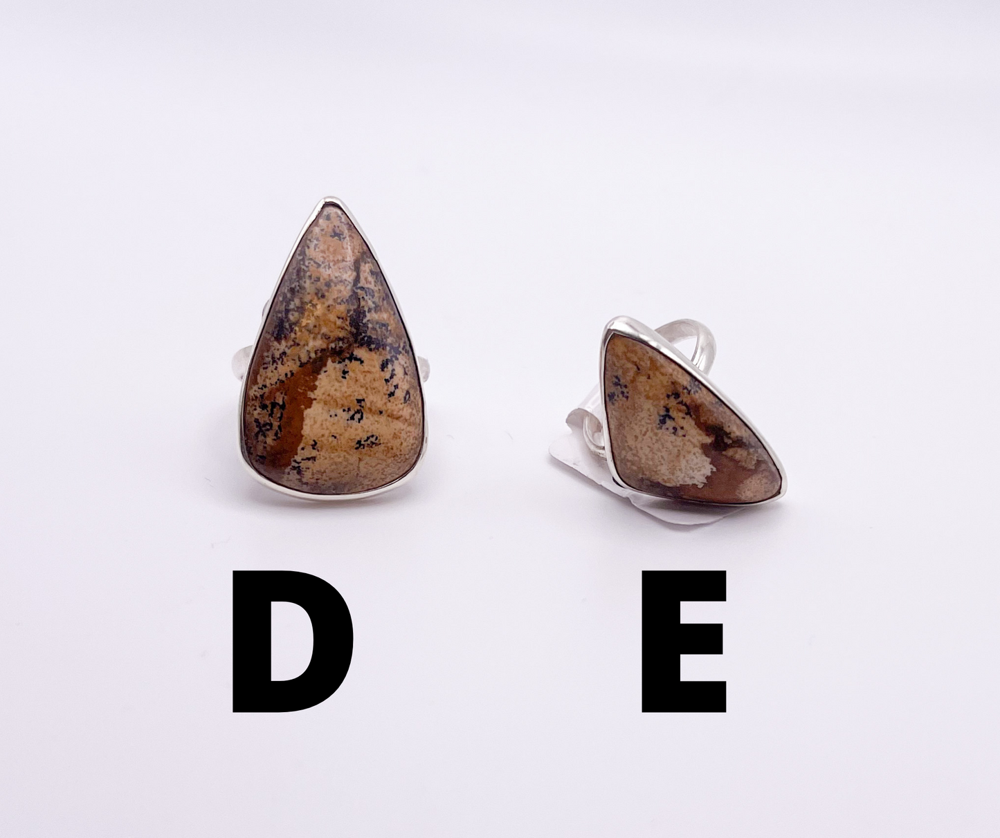 Picture Jasper Ring Mix-Solid Sterling Silver